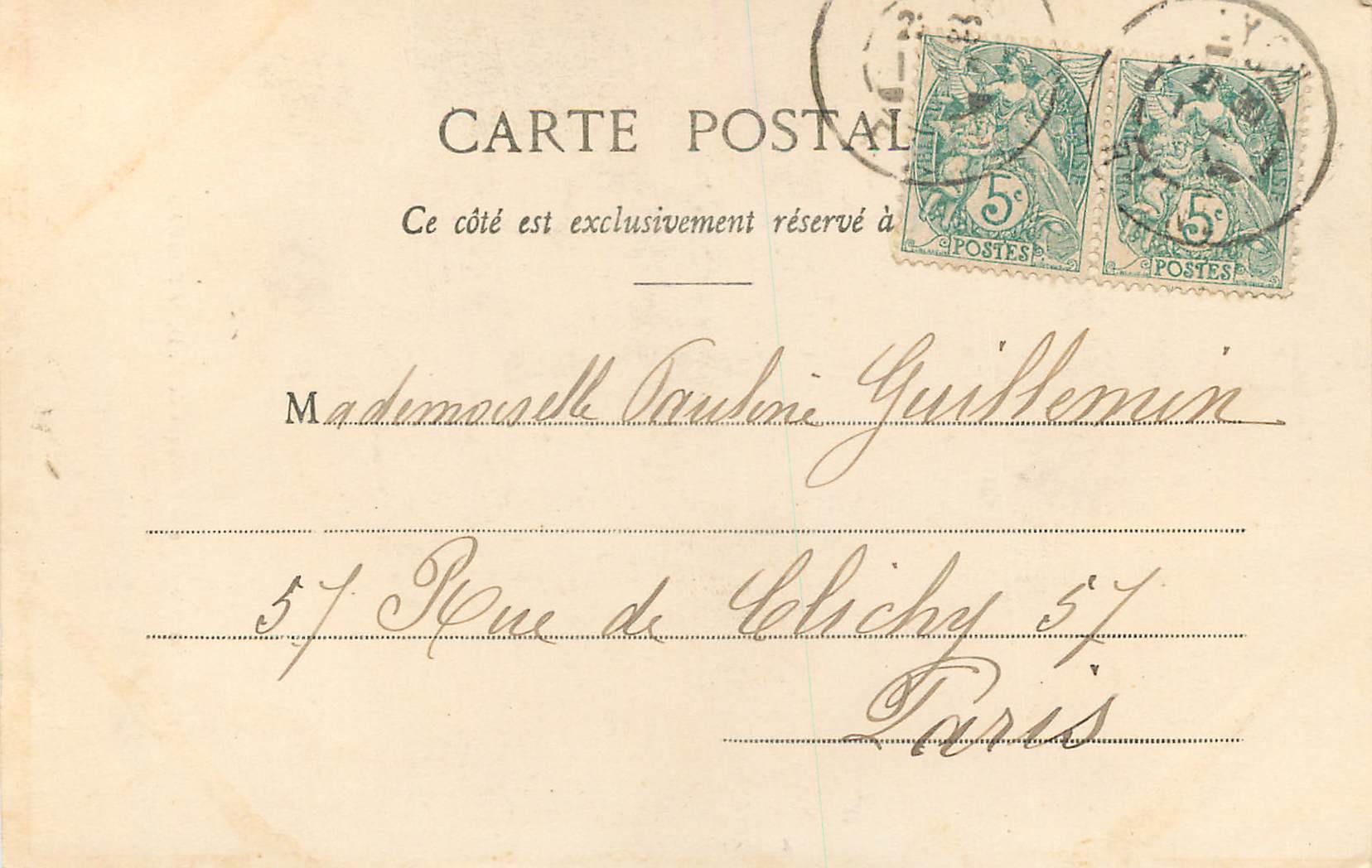 Sanctuaire de la Basilique de N.-D. de Fourvière — Lyon, 1er Mai 1903 — N.D.E. — Rückseite