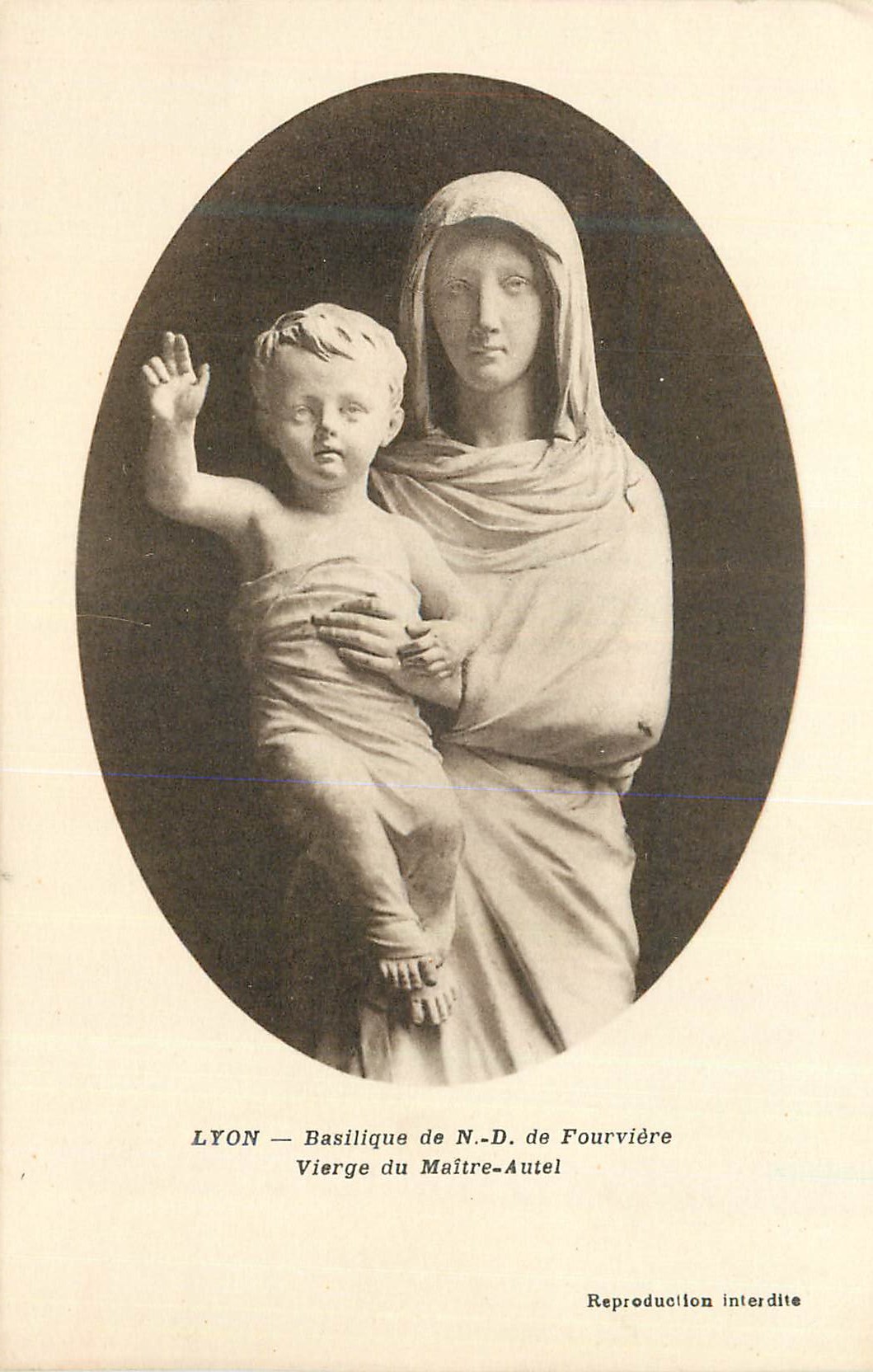 CPA Lyon basilique de n d de fourviere vierge du maitre autel