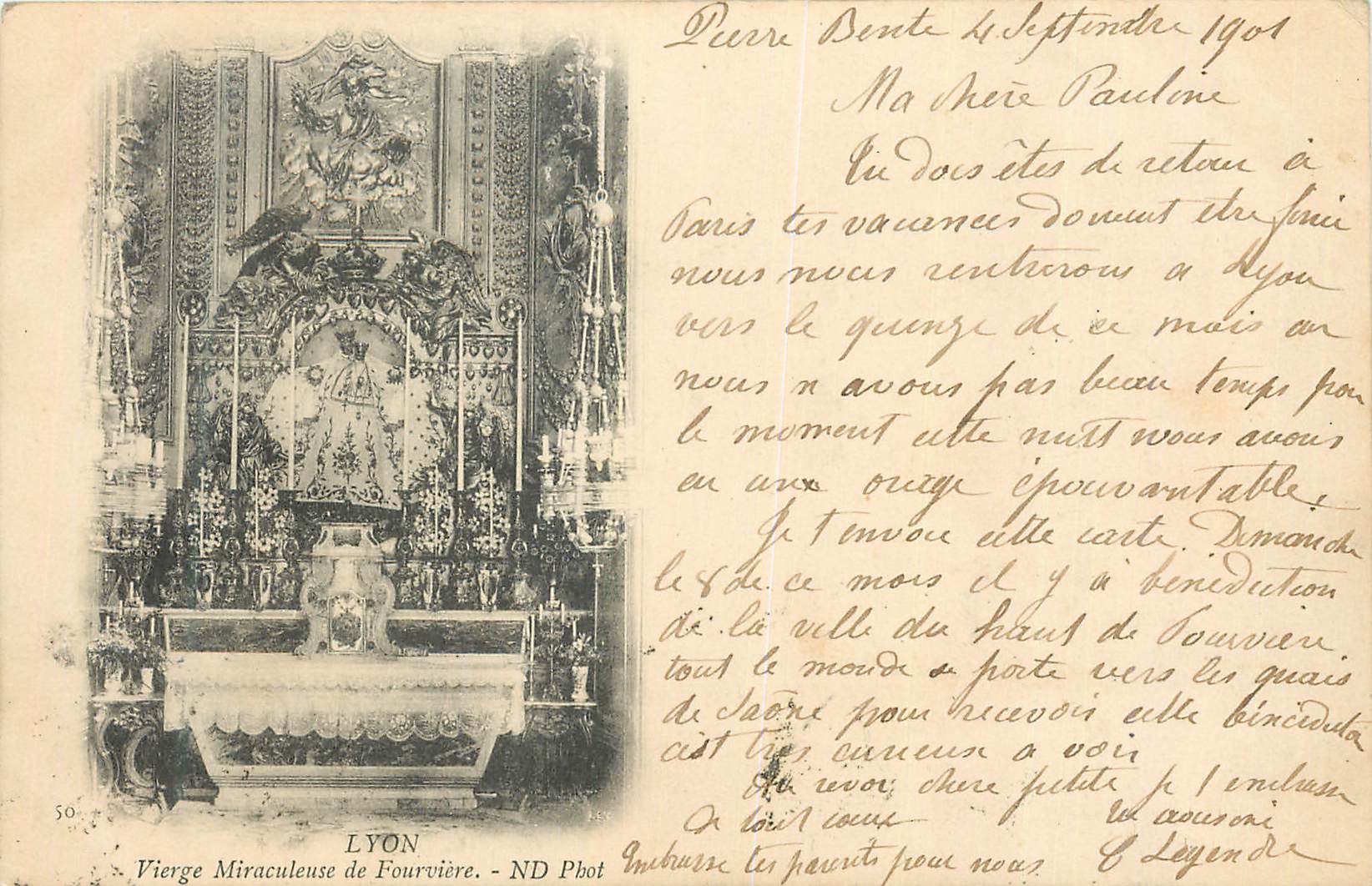 Vierge Miraculeuse de Fourvière — Lyon — ND Phot, n°50