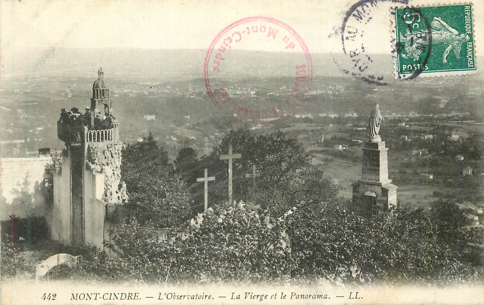 Mont-Cindre — L'Observatoire, La Vierge et le Panorama — LL. — n° 442