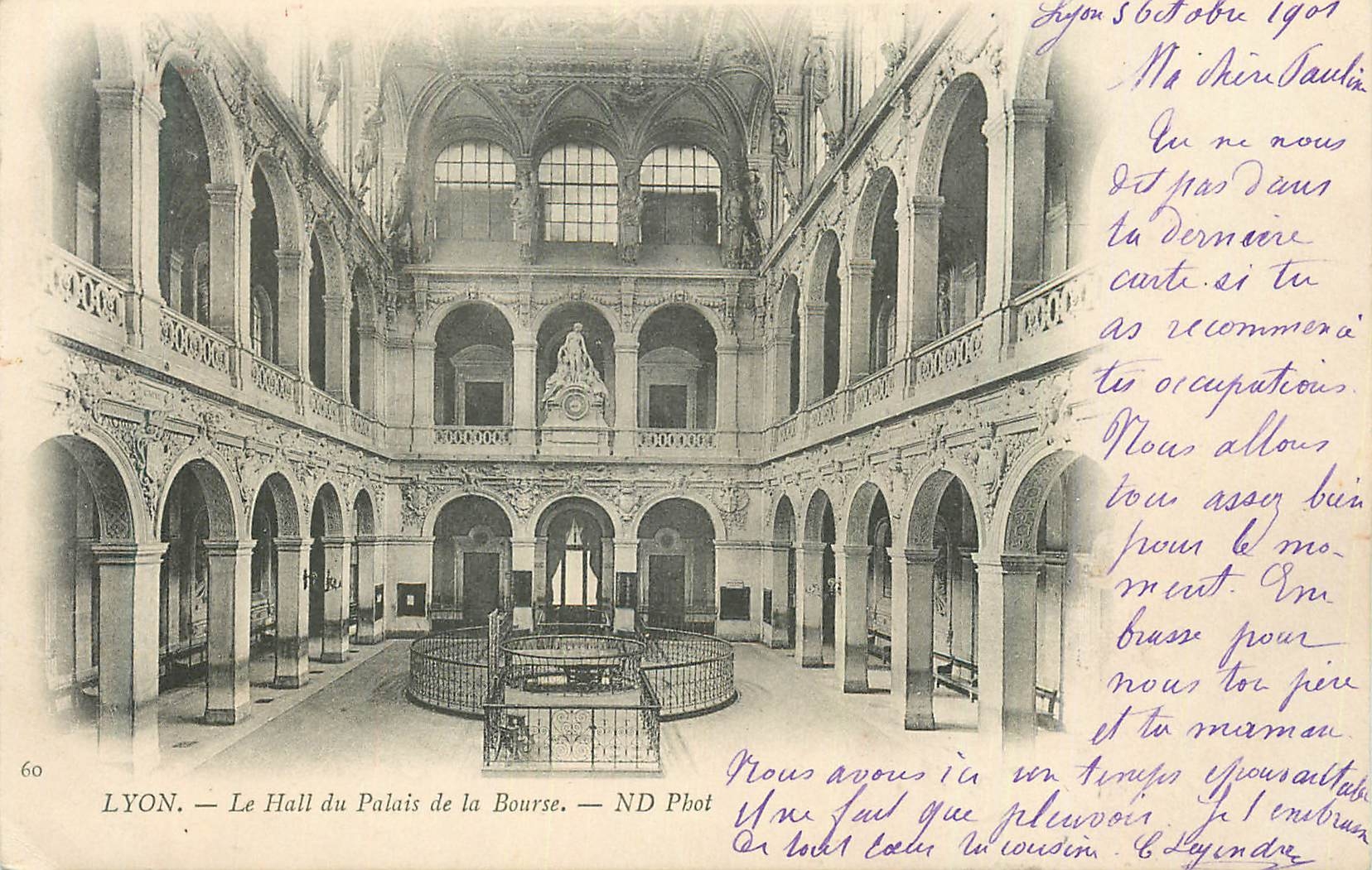 LYON — Le Hall du Palais de la Bourse — ND Phot