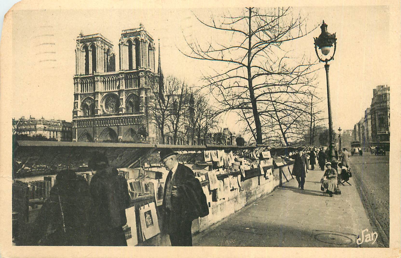 Paris - Les Quais - Vue sur Notre-Dame — Les Bouquinistes — Édit. d'Art Jan, n°100