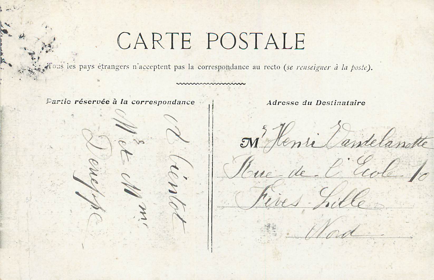 CPA Paris institut de france — Rückseite