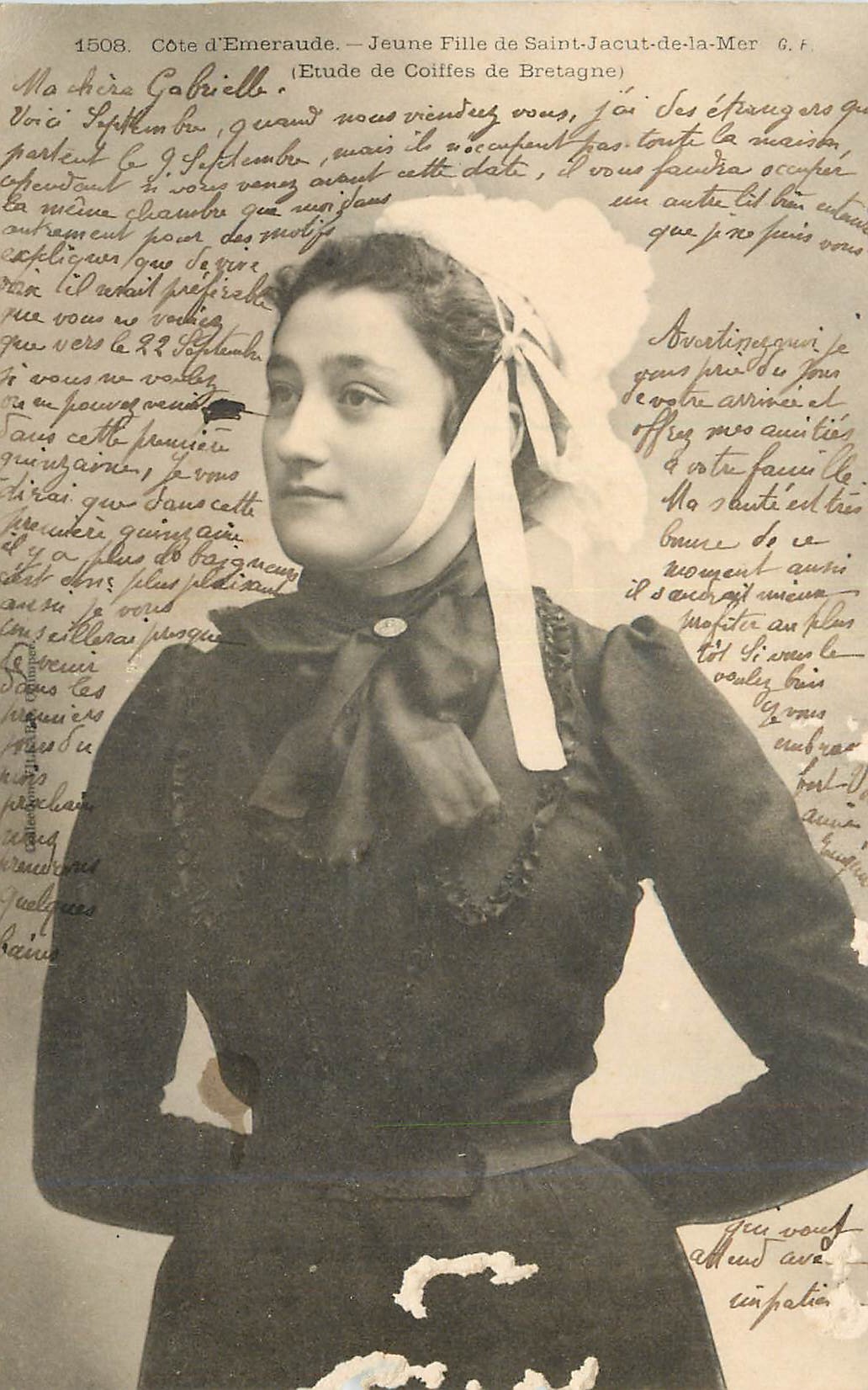 CPA Jeune fille de Saint Jacut de la Mer Bretagne