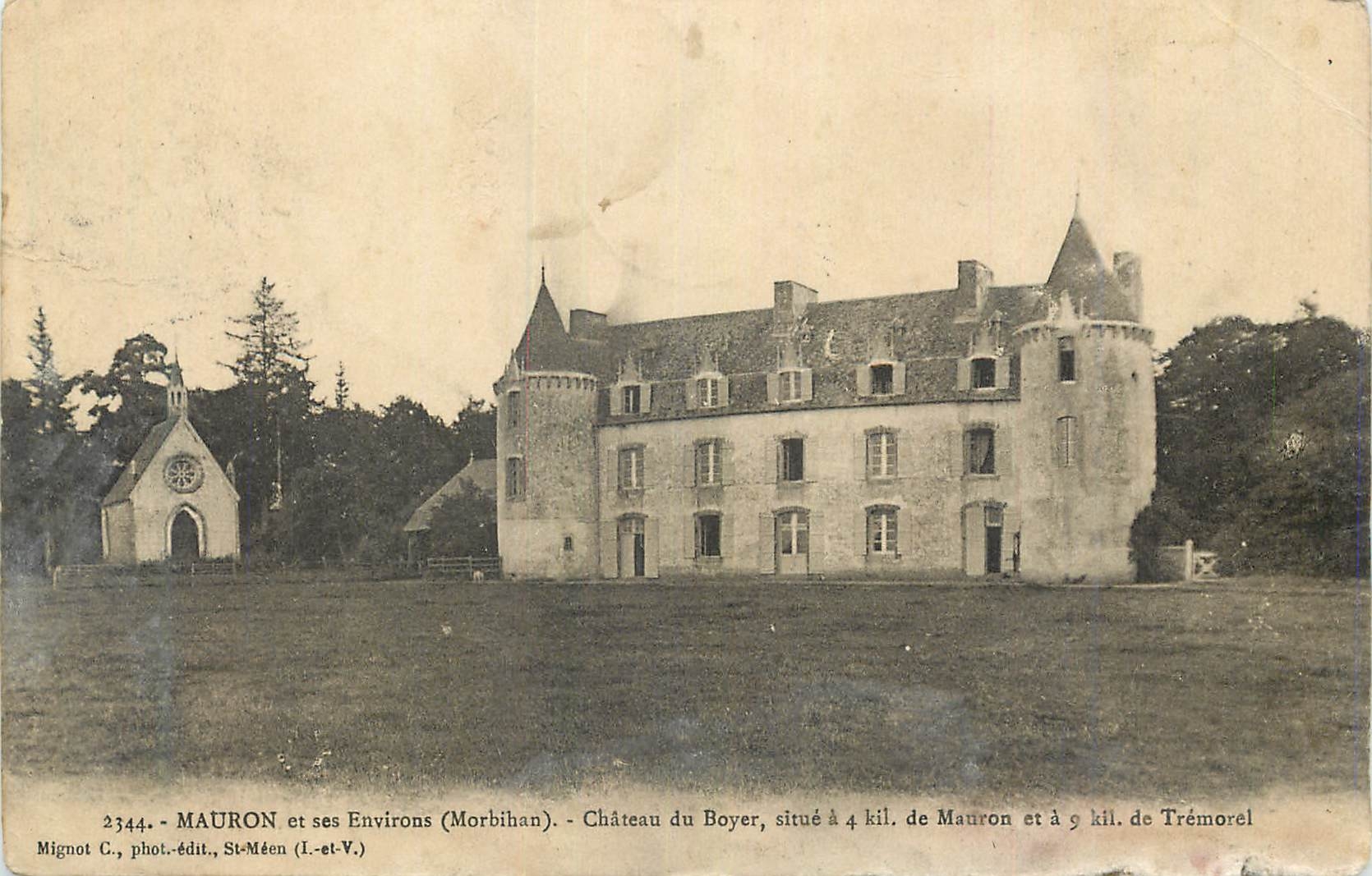 CPA 2344 mauron et ses environs(morbihan) chateau du boyer situe a 4 kil de tremorel