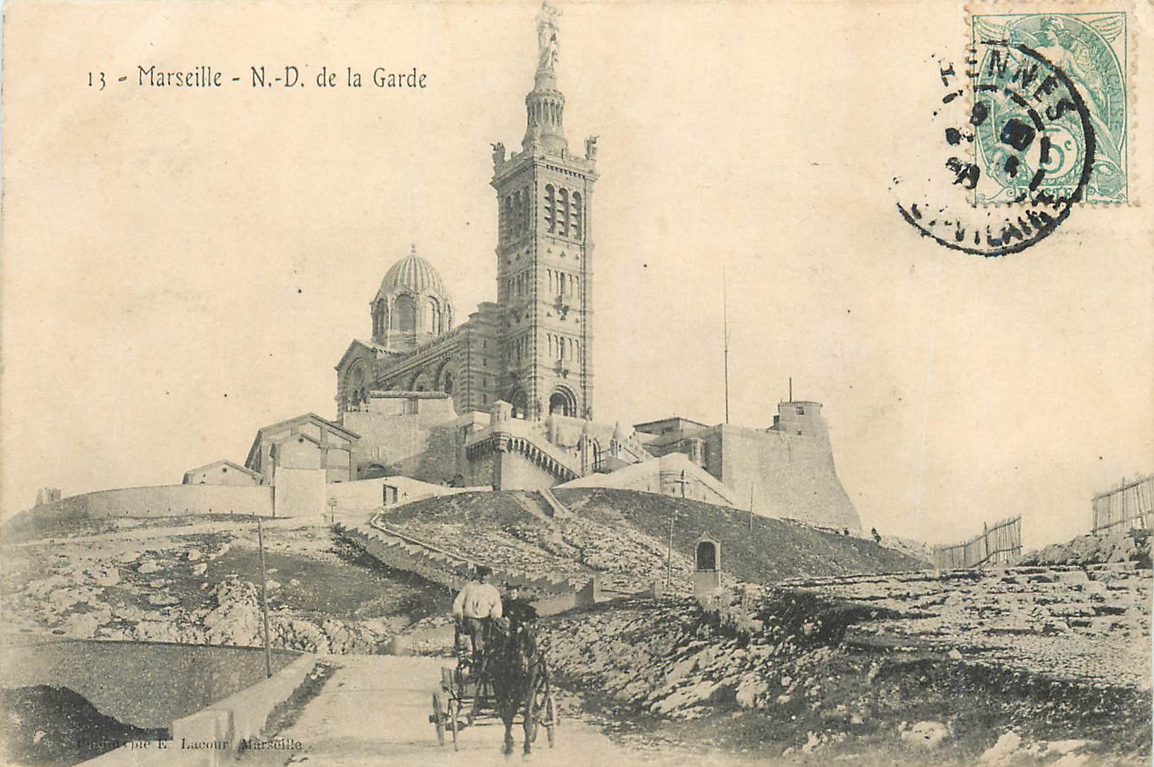 Marseille - N.-D. de la Garde — Éditeur E. Lacour, n°13