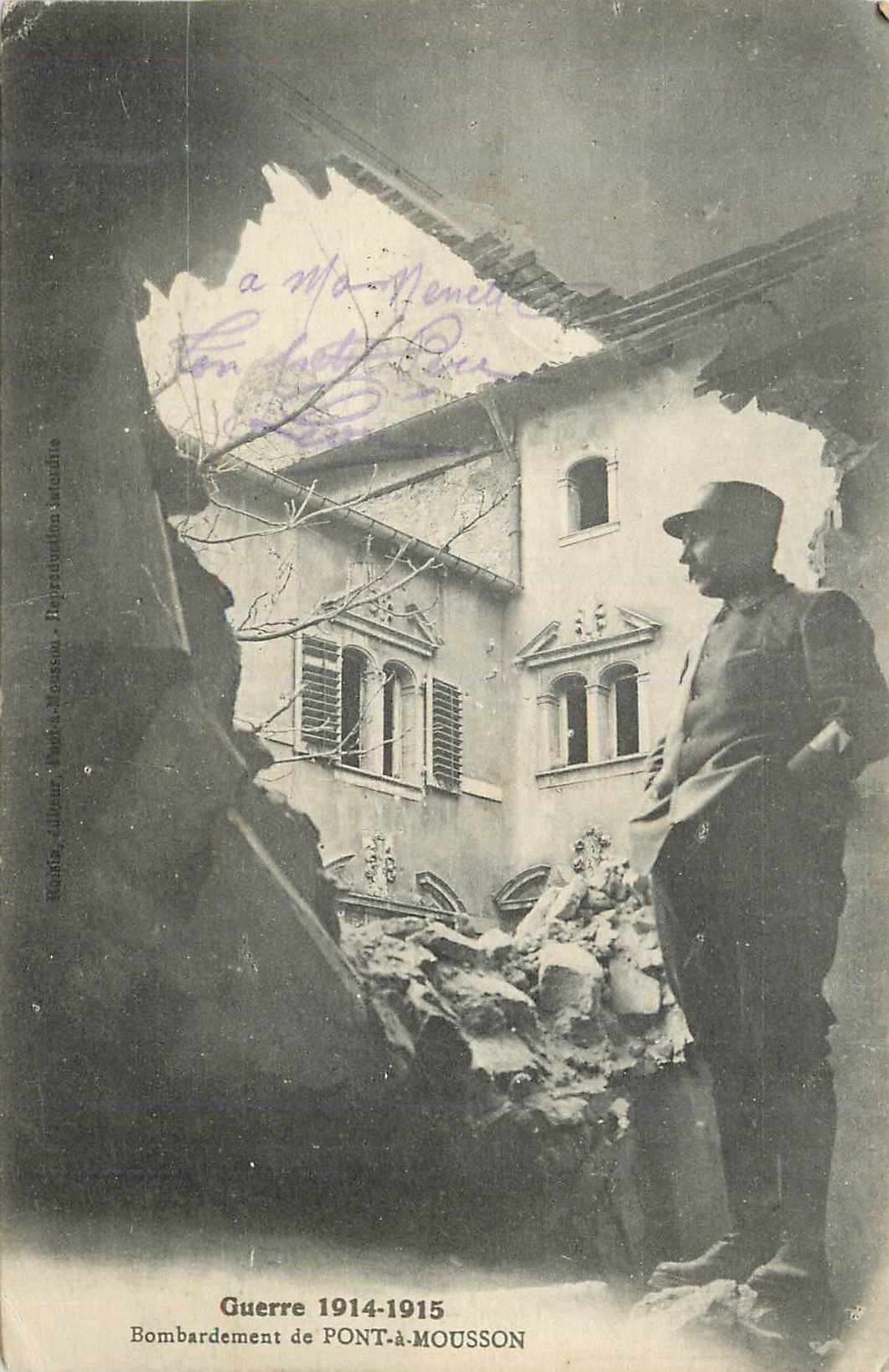 CPA Guerre 1914 1915 bombardement de pont a mousson Militaria