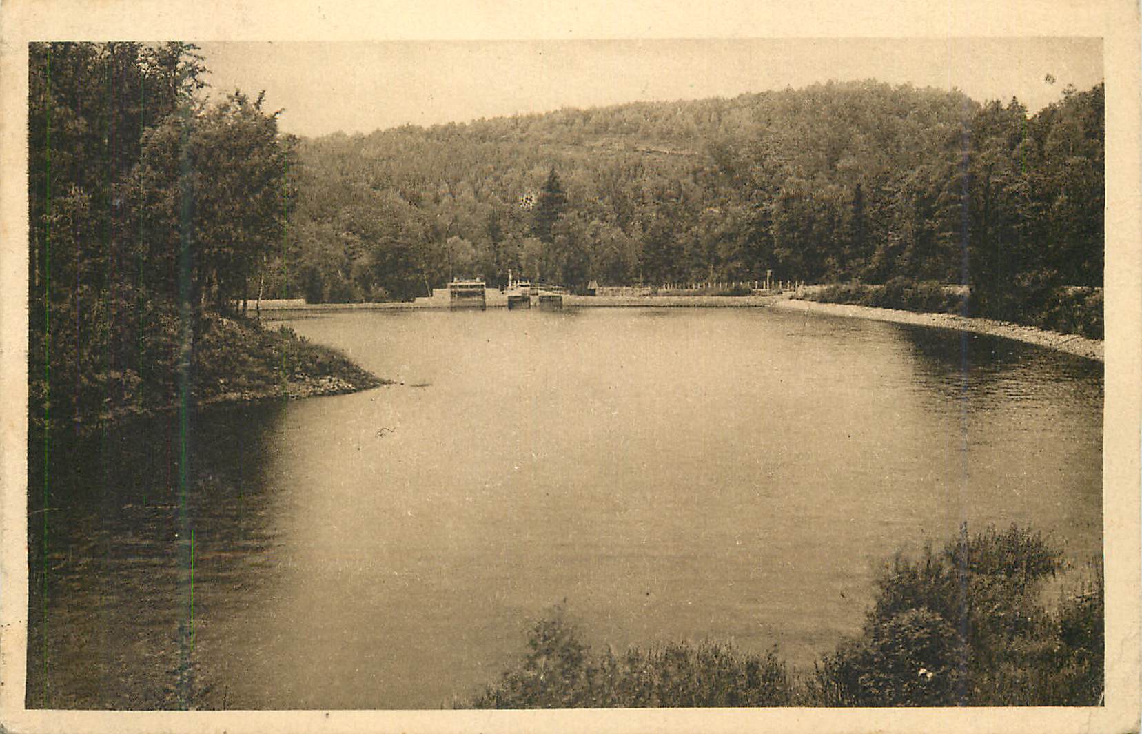 CPA 126 en morvan le sant de la canche barrage de l usine electrique