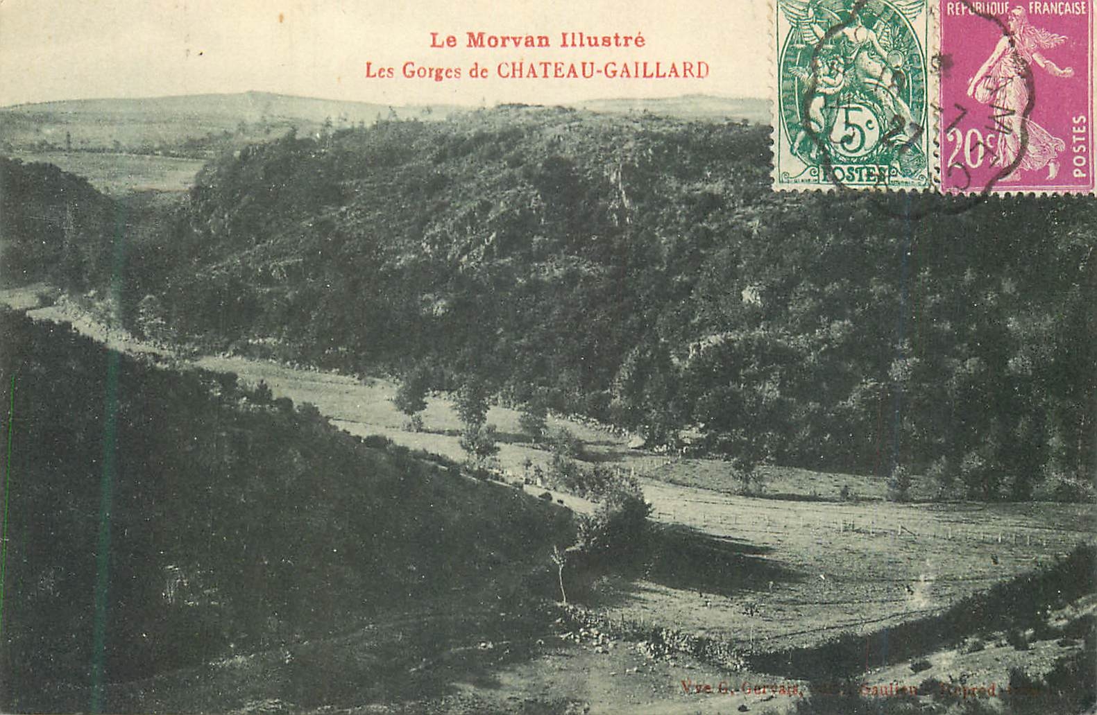 CPA Le morvan illustre les gorges de chateau gaillard