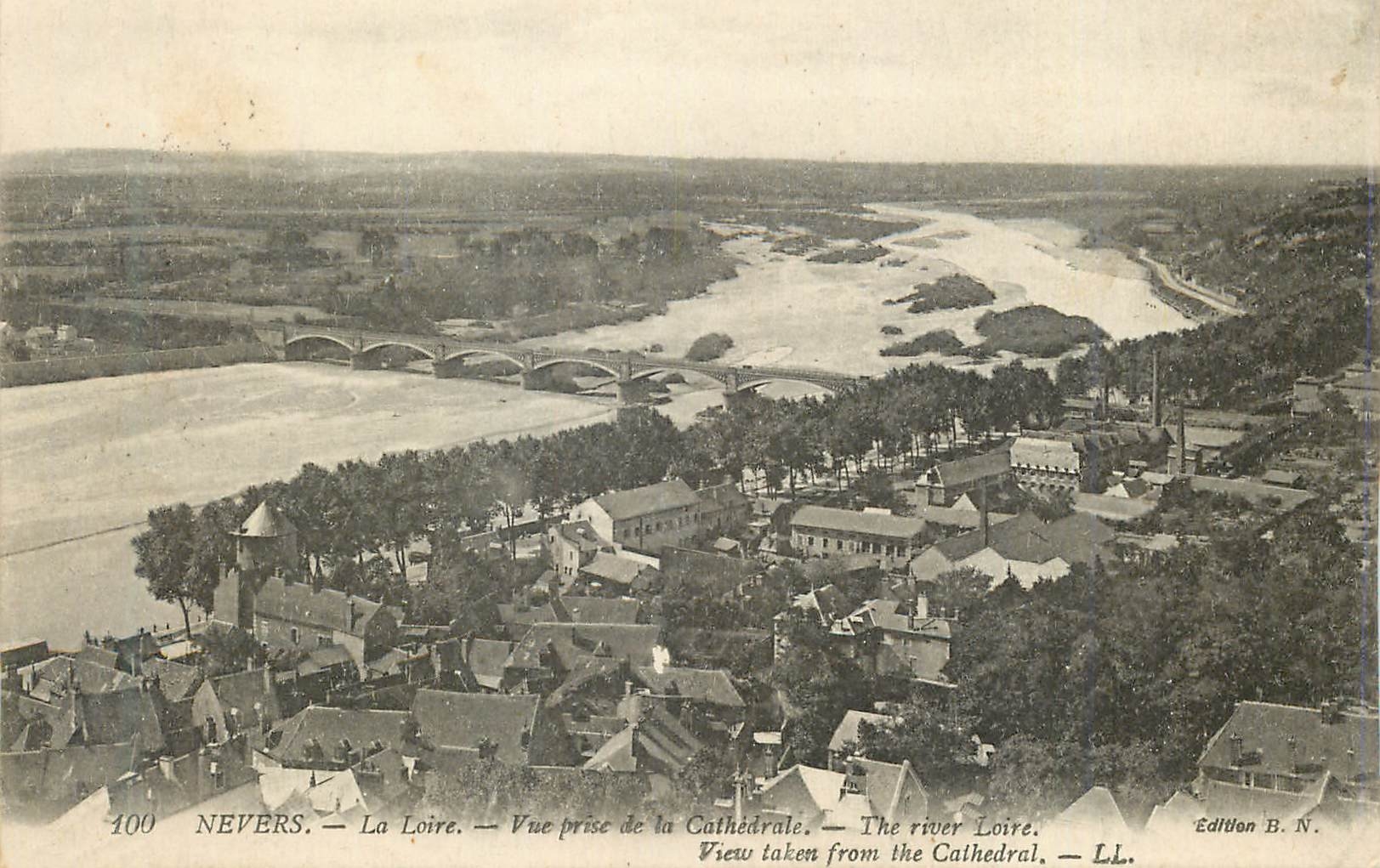 Nevers — Die Loire — Ansicht vom Dom — Edition B.N. n°100