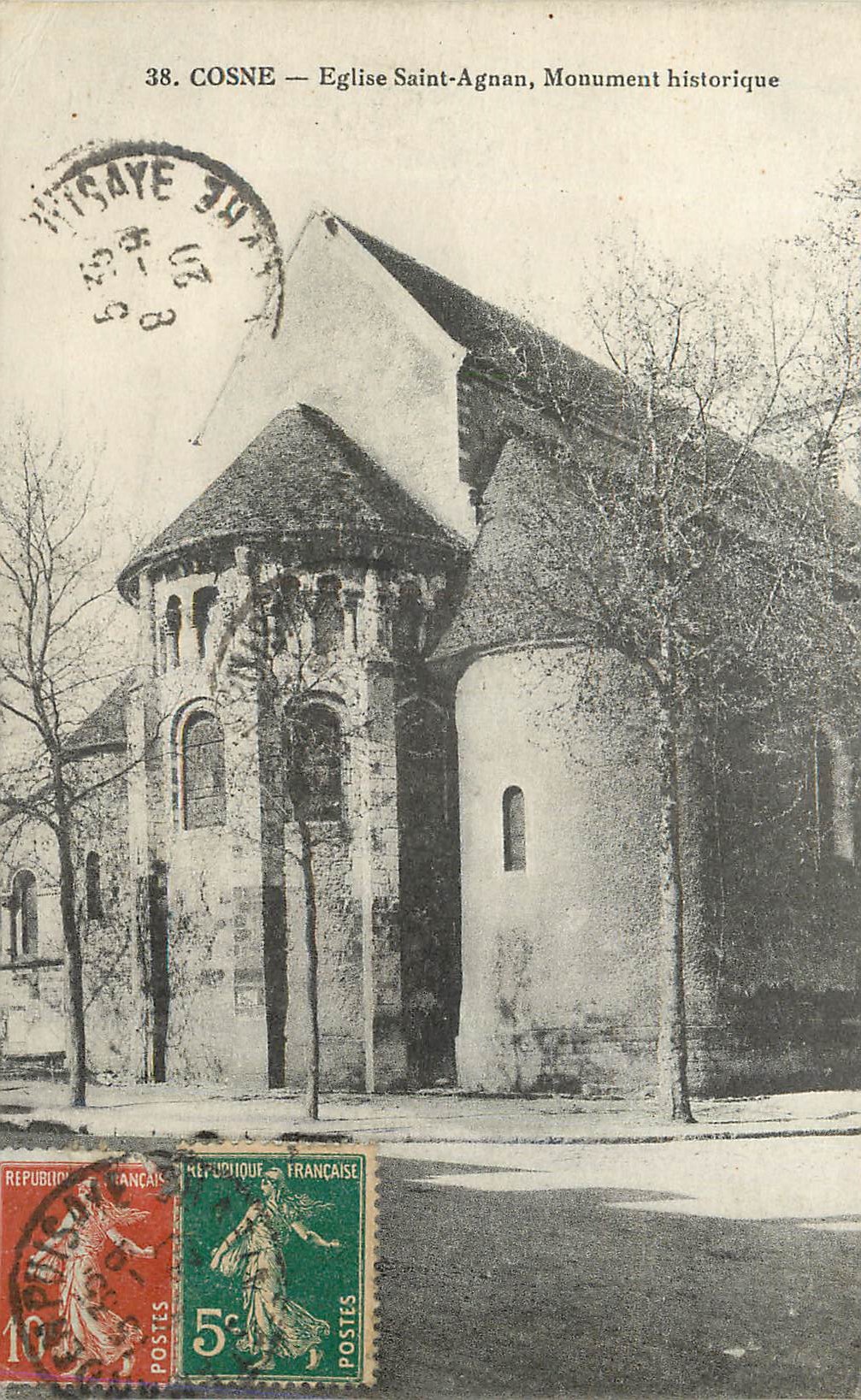CPA 38 cosne eglise saint agnan monument historique