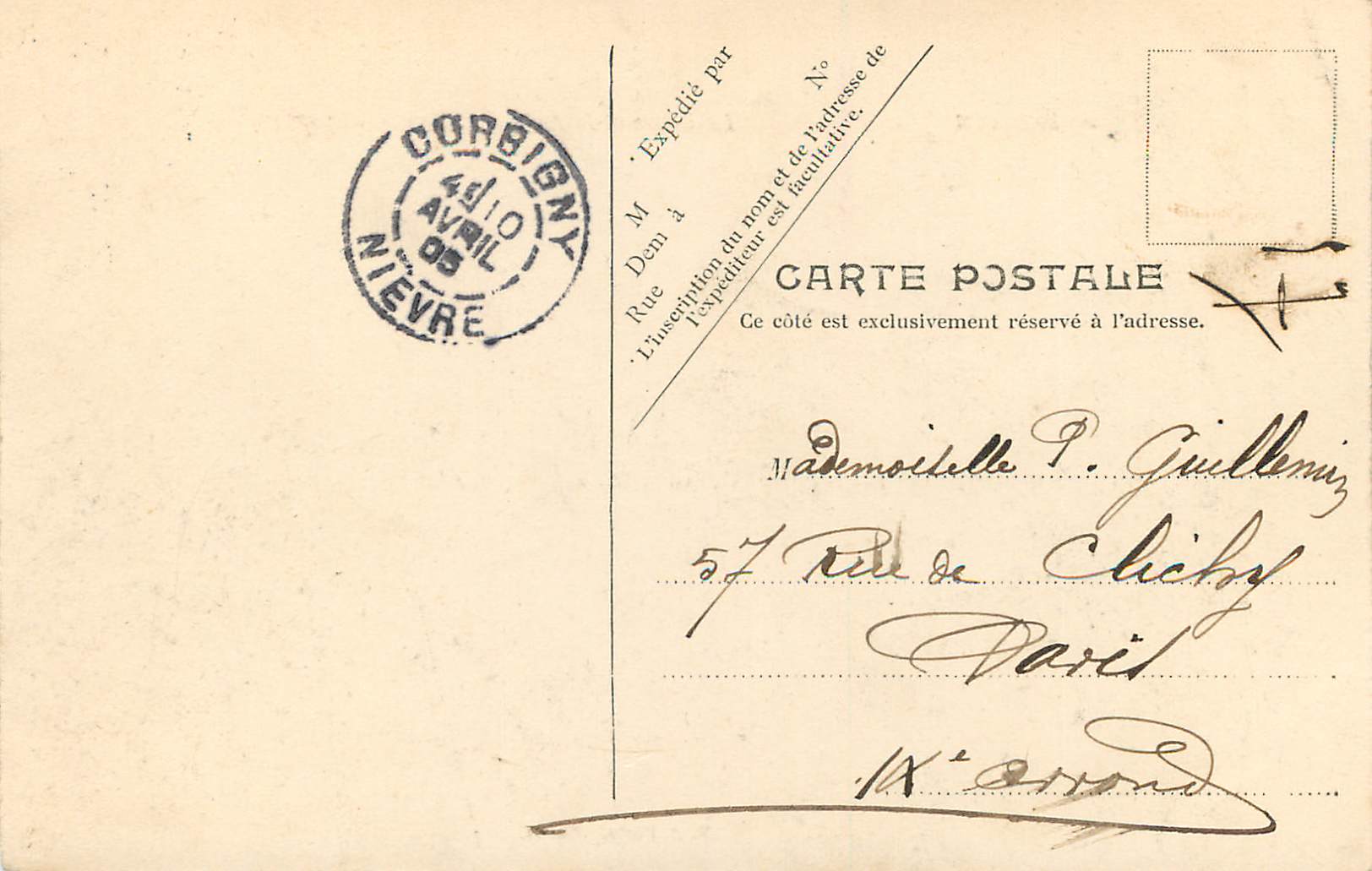 CPA Nevers le loire et le pont du chemin de fer — Rückseite