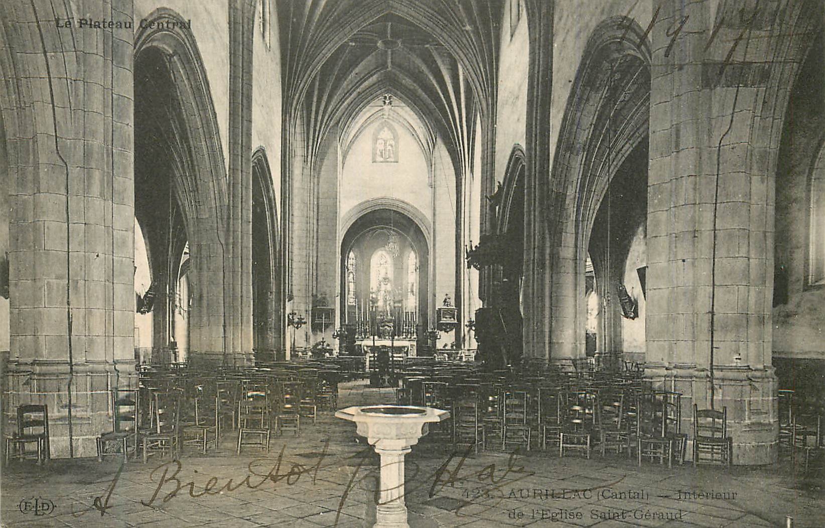 CPA Aurillac interieur de l eglise saint geraud
