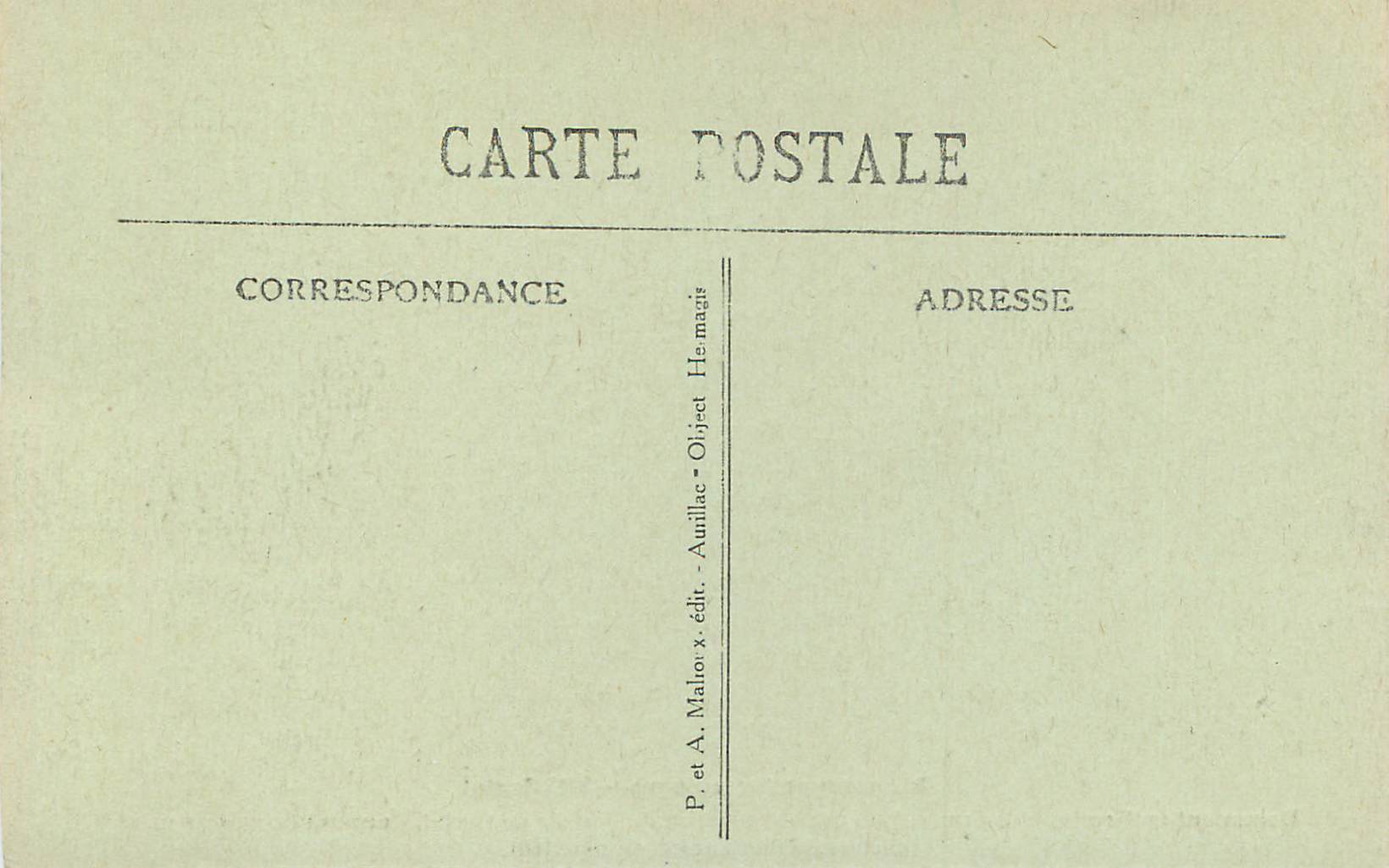 CPA L auvergne pittoresque 2085 carlat — Verso