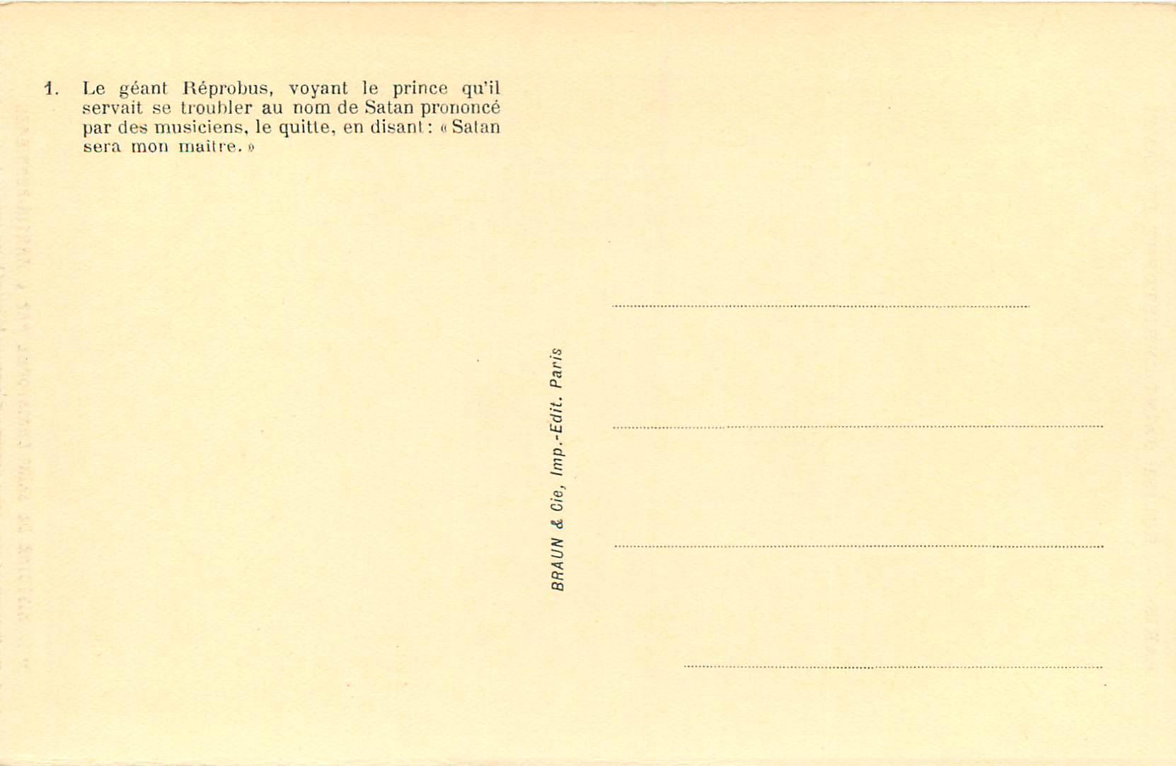 CPA Paris eglise saint christophe de javel n 1 histoire de saint christophe par j martin perrieres — Verso