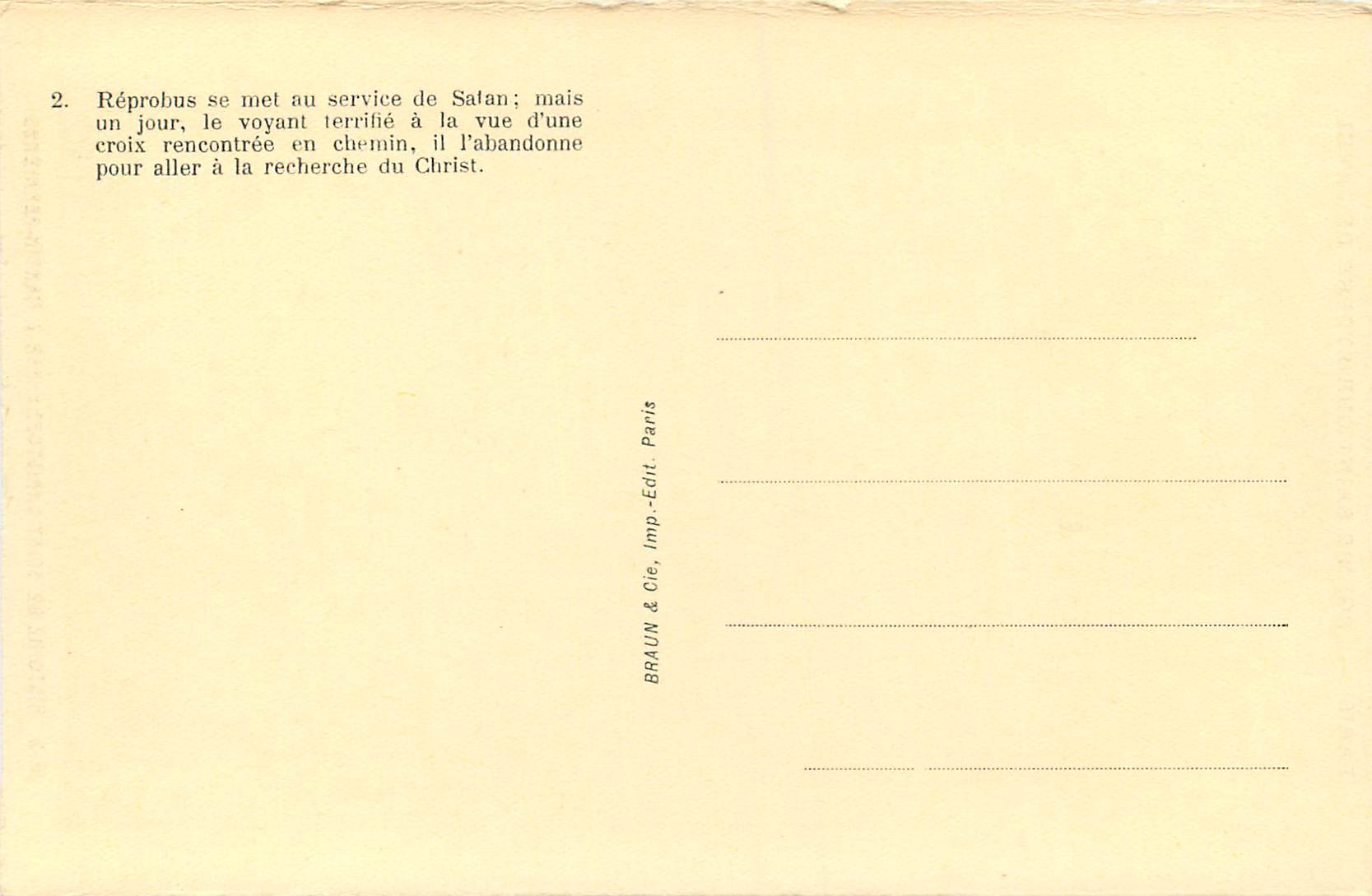 CPA Paris eglise saint christophe de javel n 2 histoire de saint christophe par j martin perrieres — Rückseite