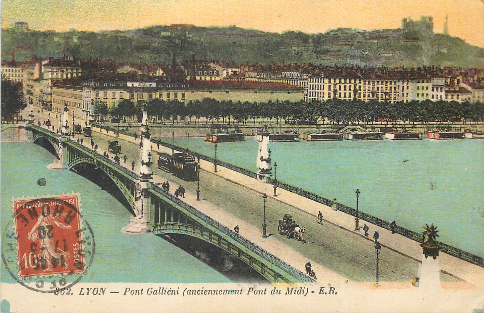 CPA 362 lyon pont gallieni(anciennement pont du midi)