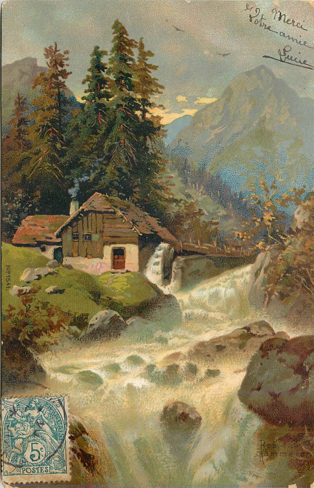 CPA Fantaisie Maison dans les alpages