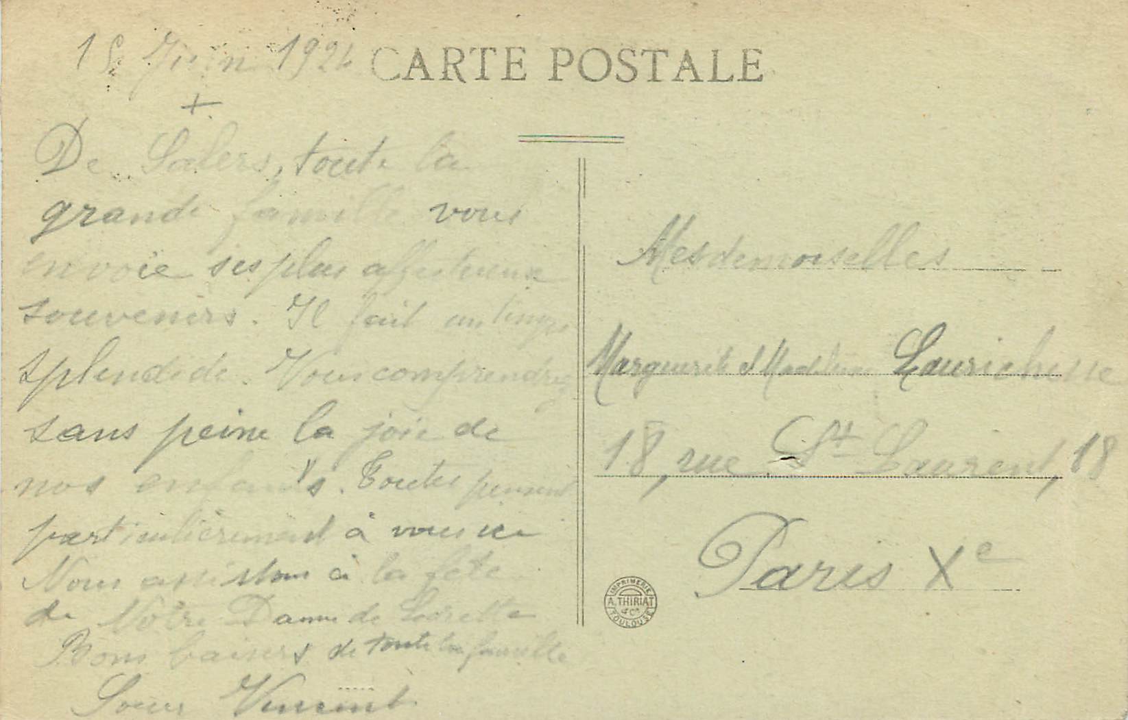 CPA Le cantal pittoresque 666 salers un coin de la prommenade de l arrouze Poussette — Verso