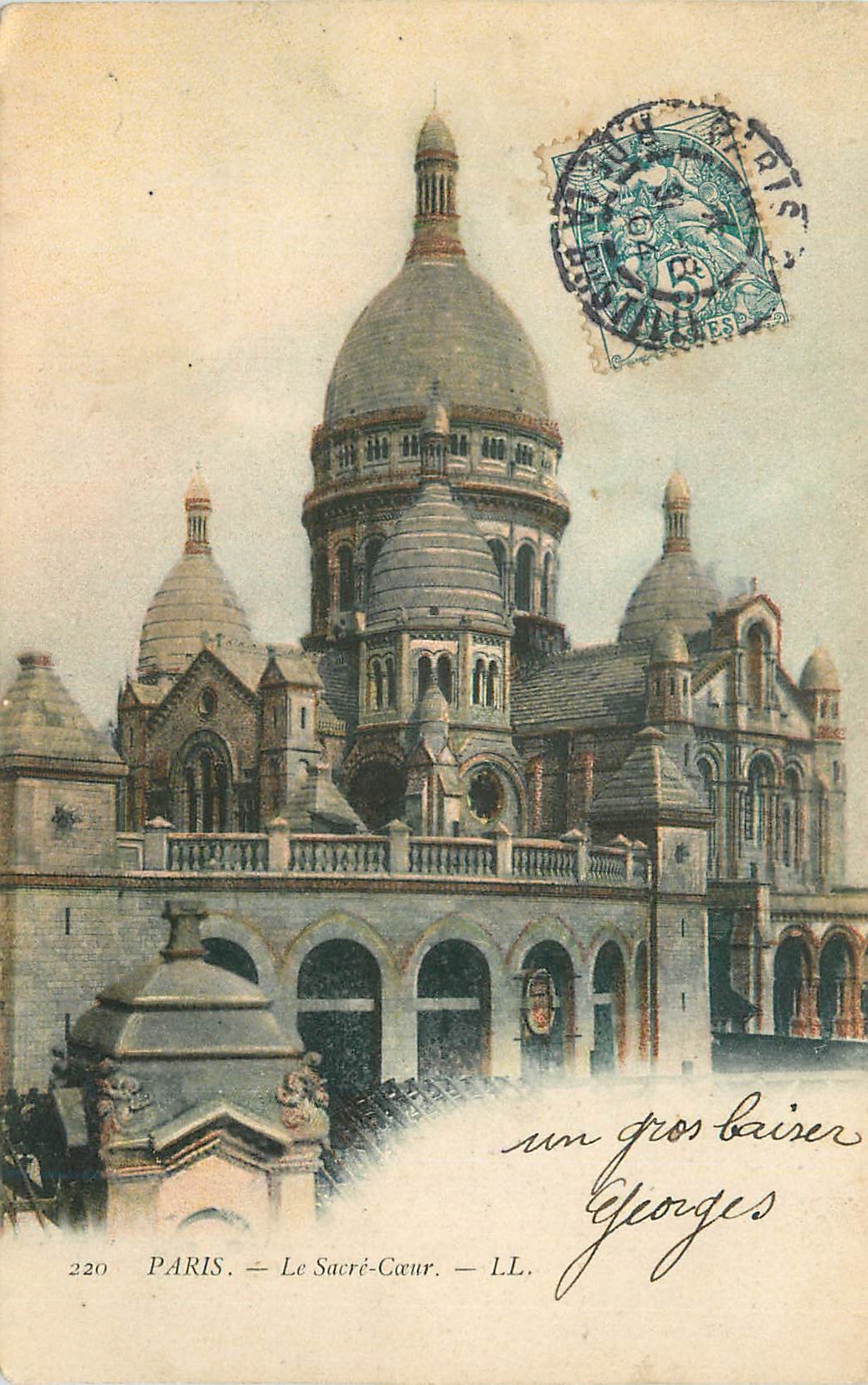 CPA 220 paris le sacre coeur