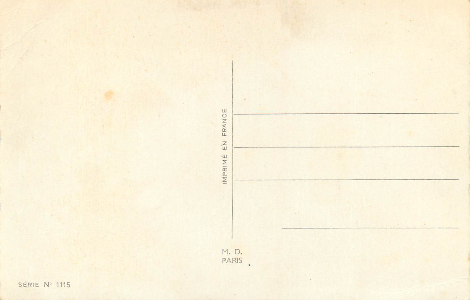 CPA Fleurs — Verso