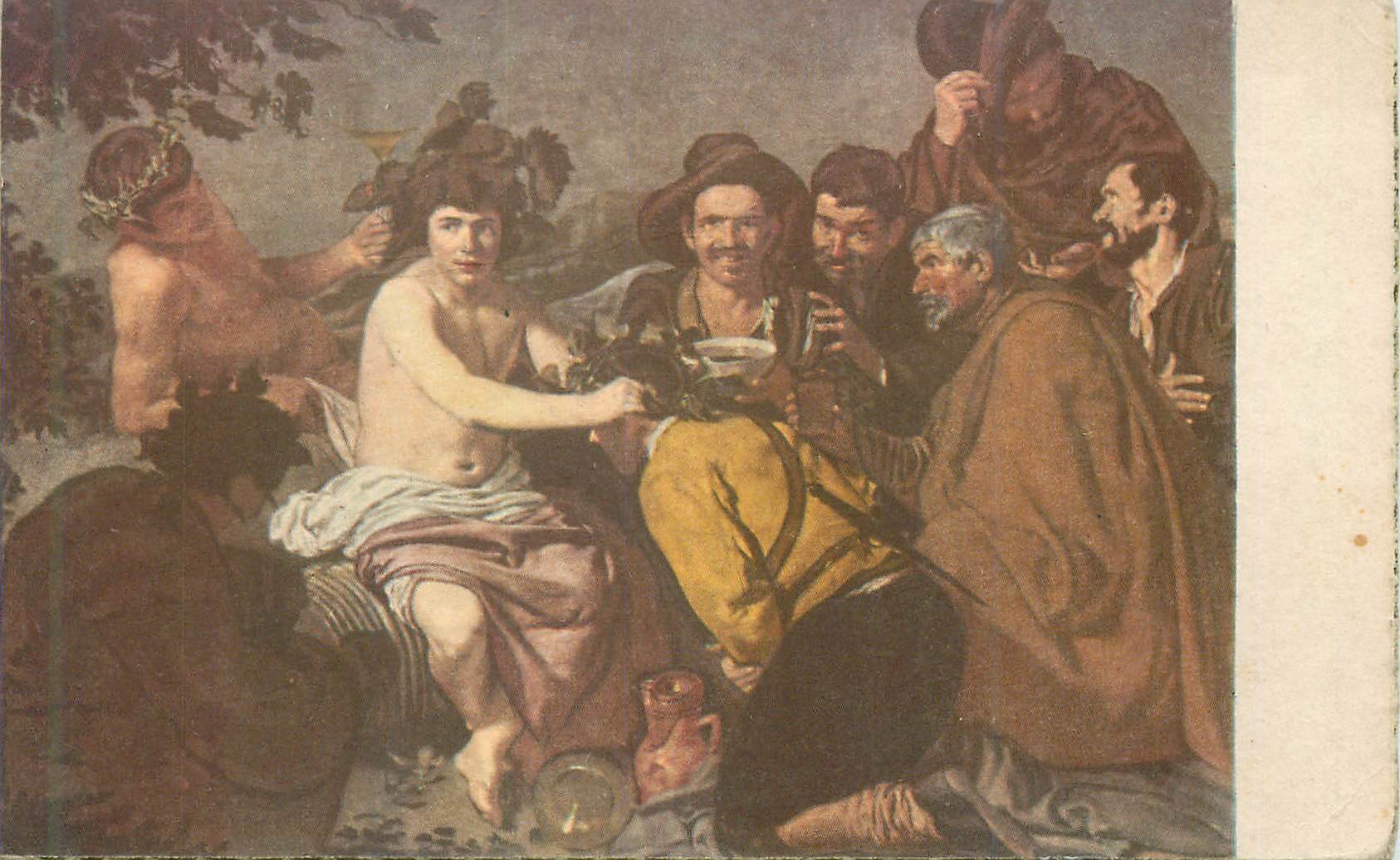 CPA N 159 borrachos Velazquez Museo del Prado