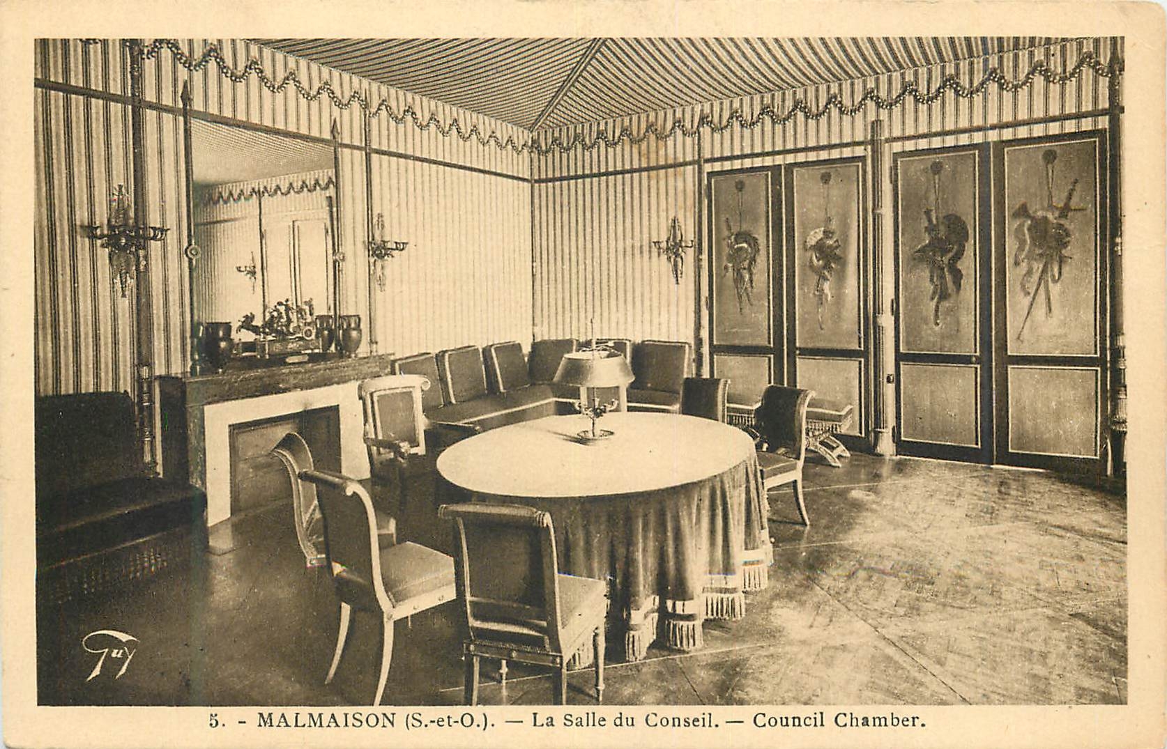 CPA 5 malmaison(s et o) la salle du conseil