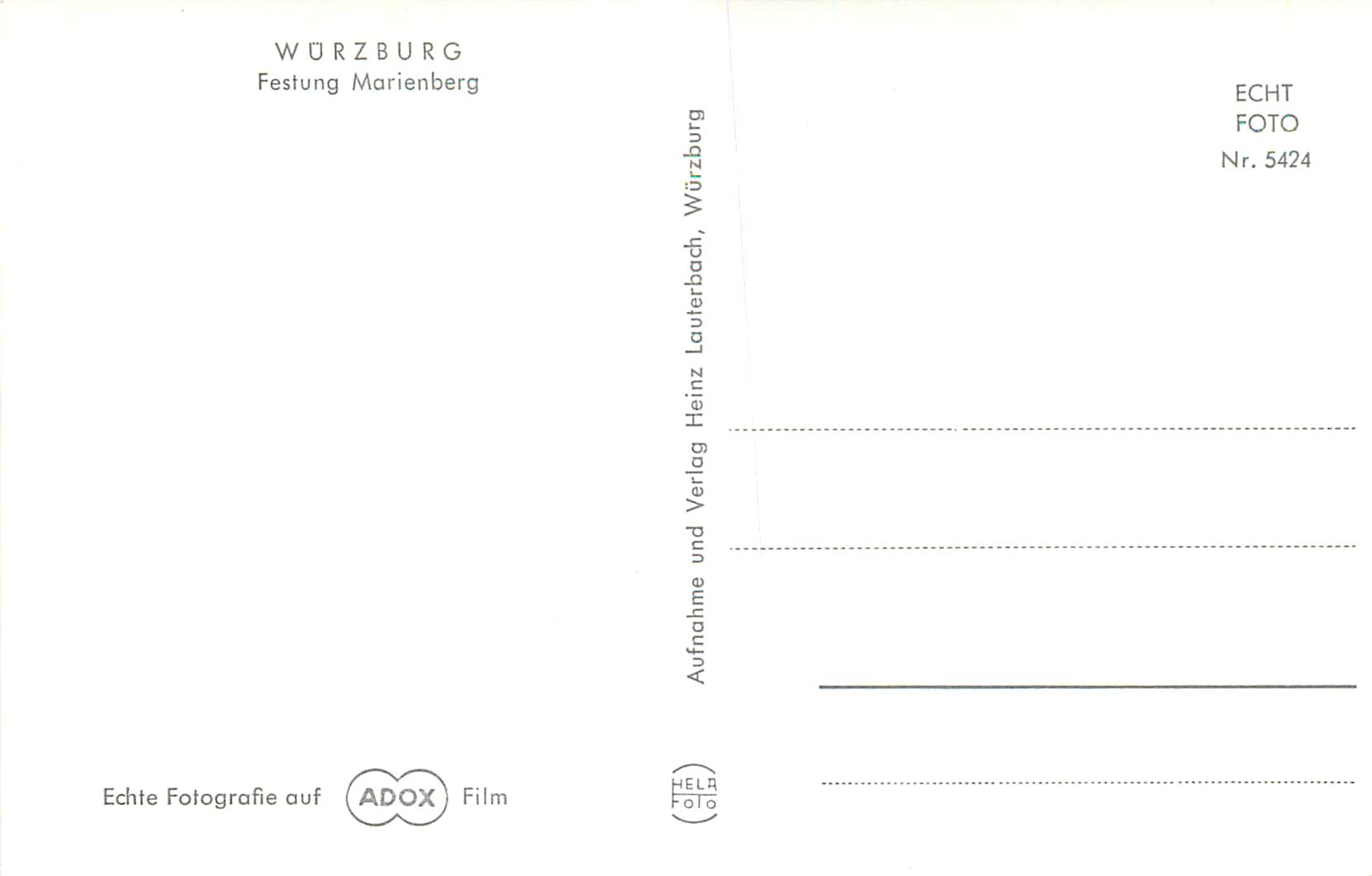 CPM Wurzburg festung marienberg — Rückseite