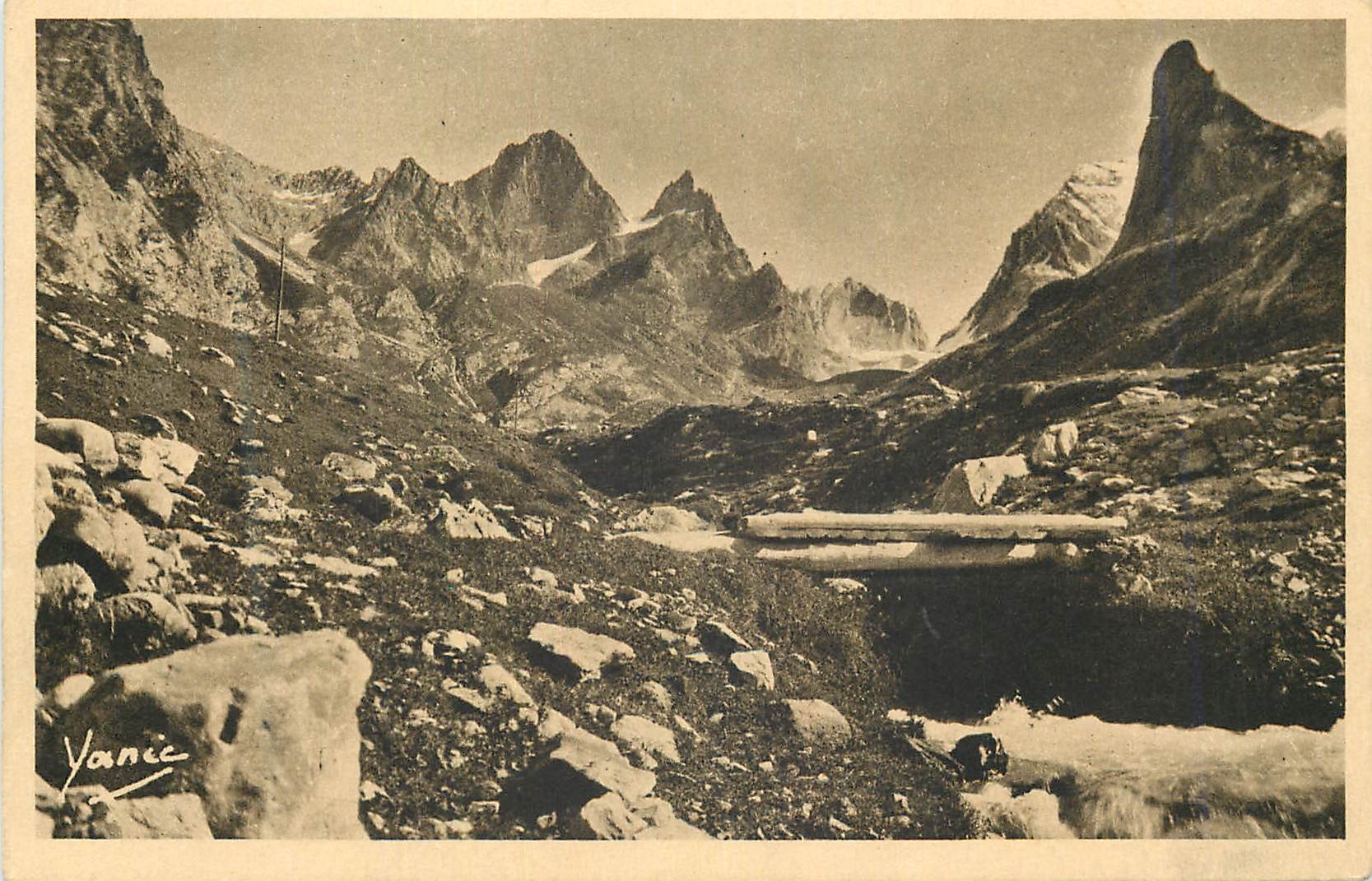 CPA Pralognan chemin de la vanoise et aiguille de la gliere(alt 3 386 m)