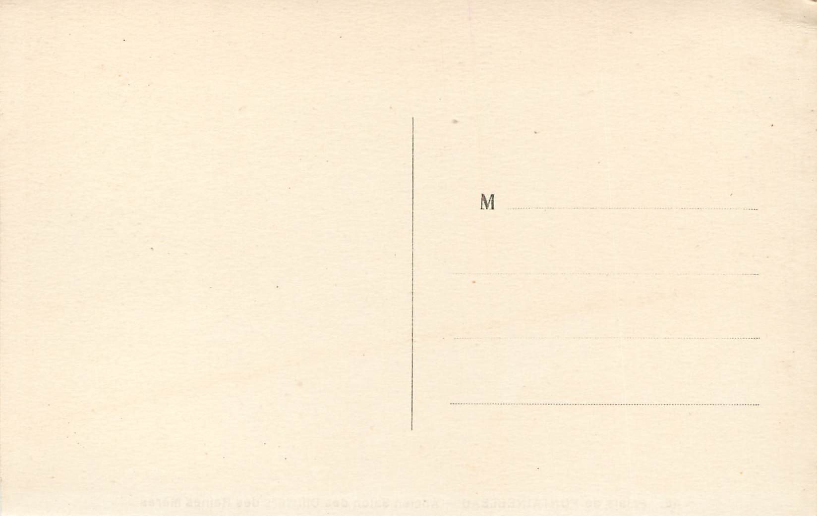 Palast von FONTAINEBLEAU — Ehemaliger Salon der Offiziere der Königinmütter — Rückseite
