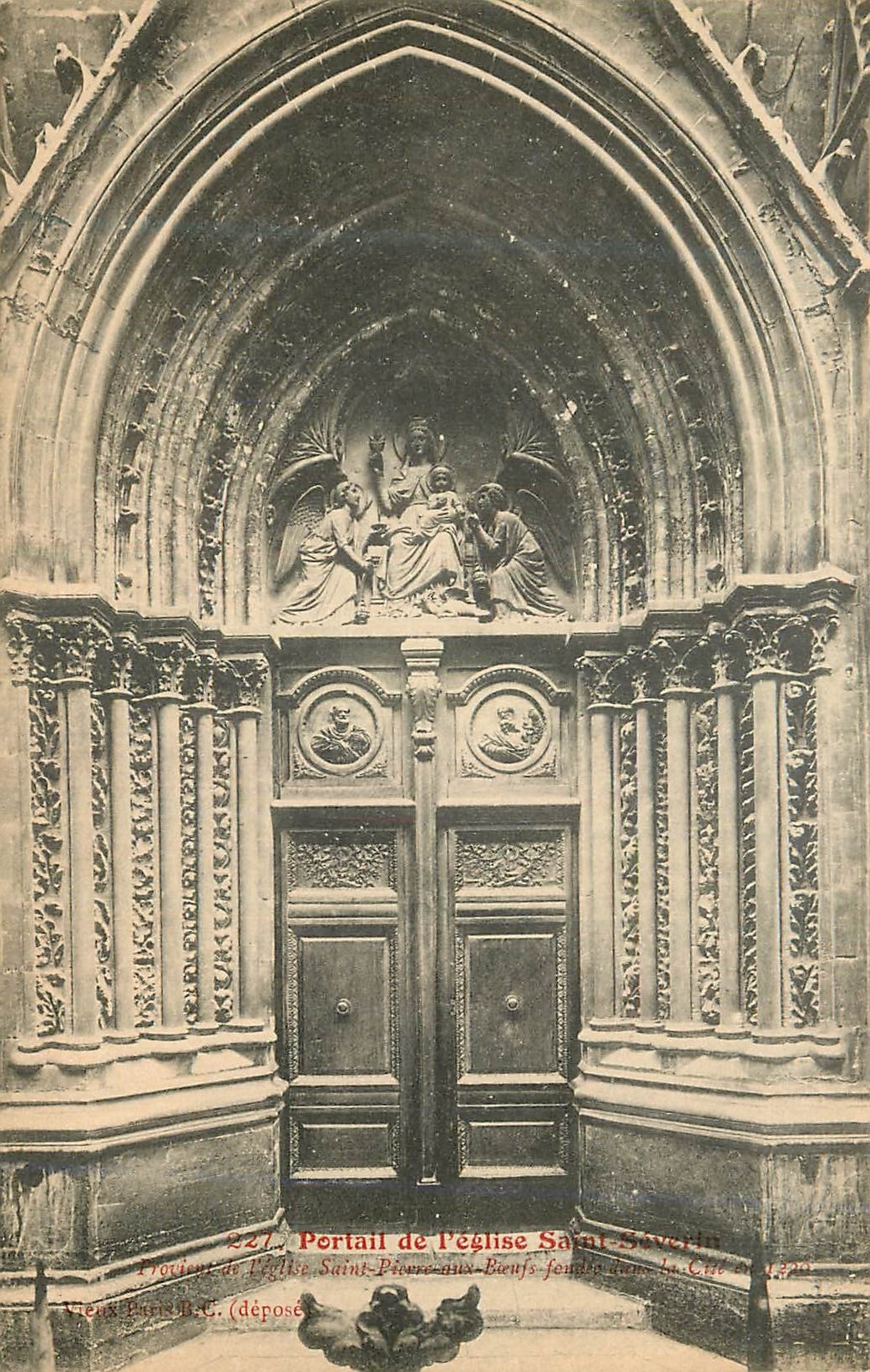CPA Portail de l eglise saint severin
