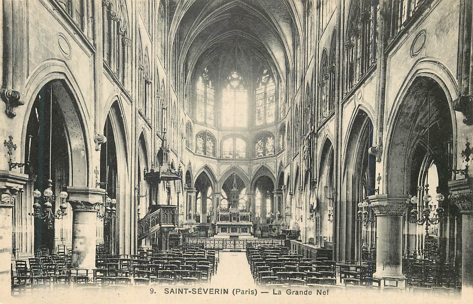 CPA 9 saint sererin(paris) la grande nef