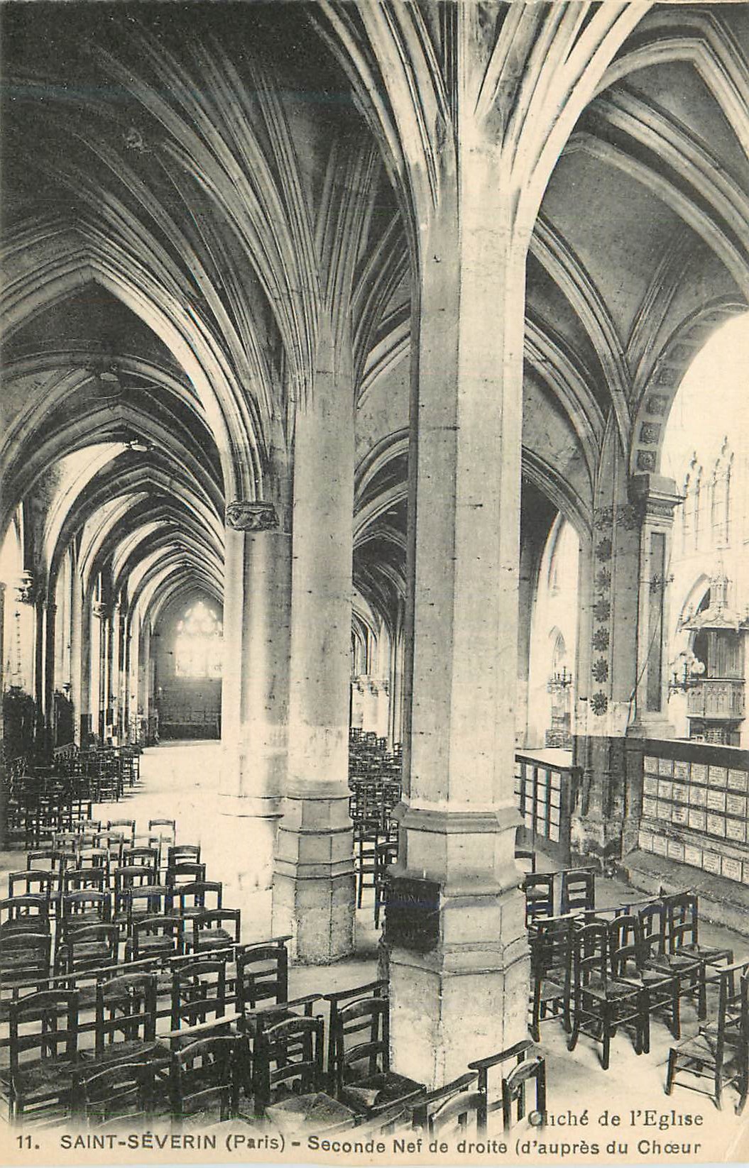 CPA Cliche de l eglise saint severin(paris) seconde nef de droite d auprs du choeur