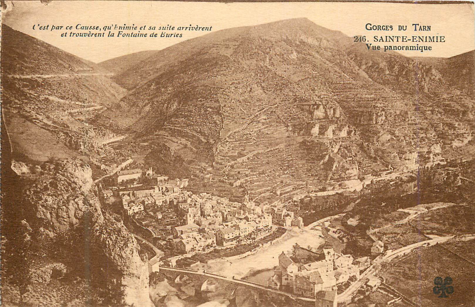 CPA Gorges du tarn 246 sainte enimie vue panoramique