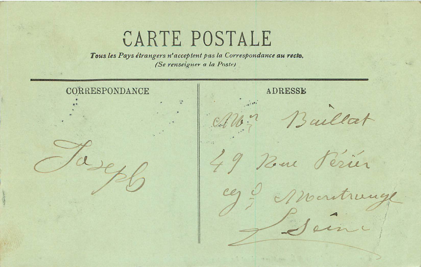 CPA 450 le dauphine grenoble et les alpes — Rückseite
