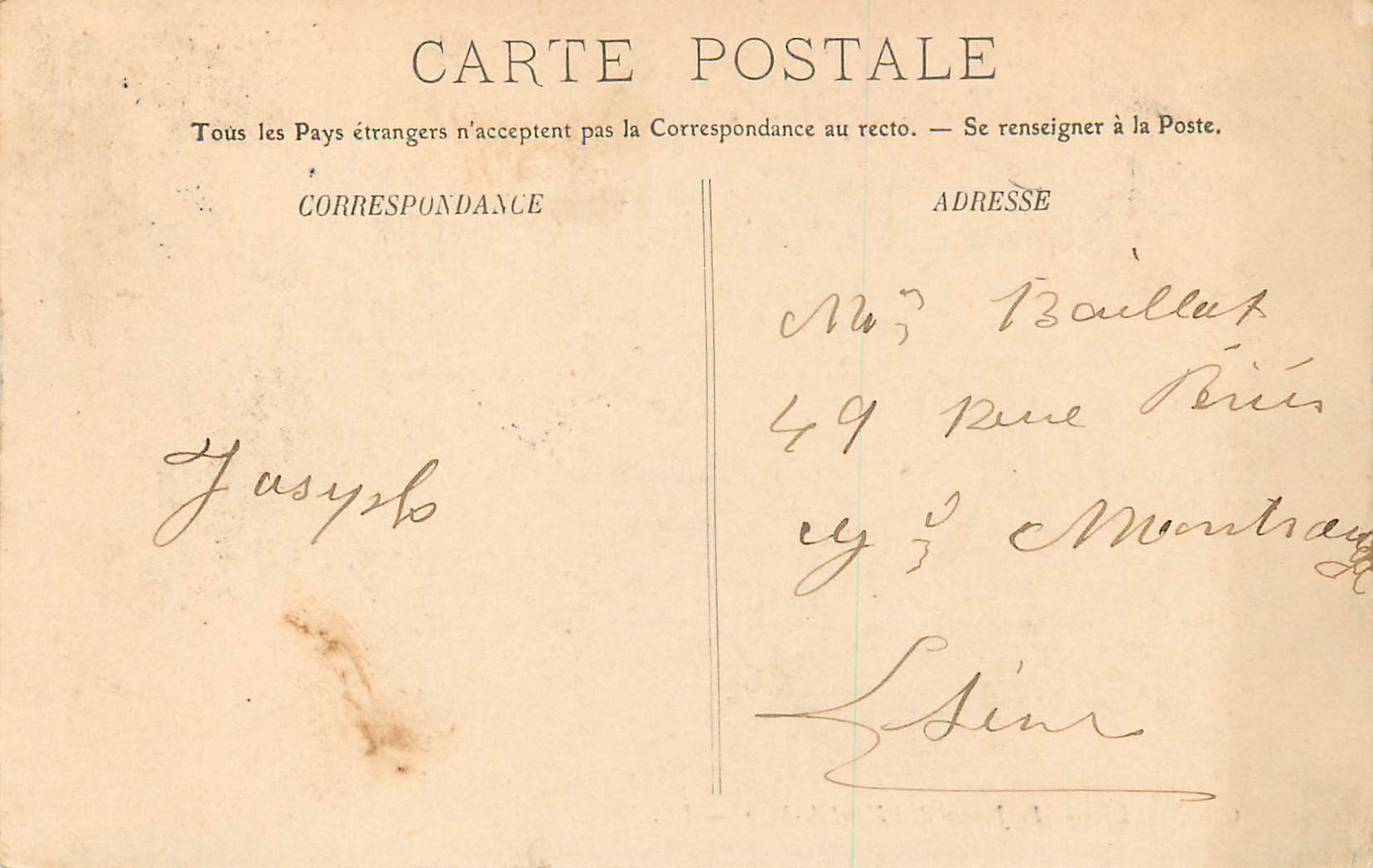 Grenoble — Le Jardin de l'Hôtel-de-Ville — LL. — Rückseite