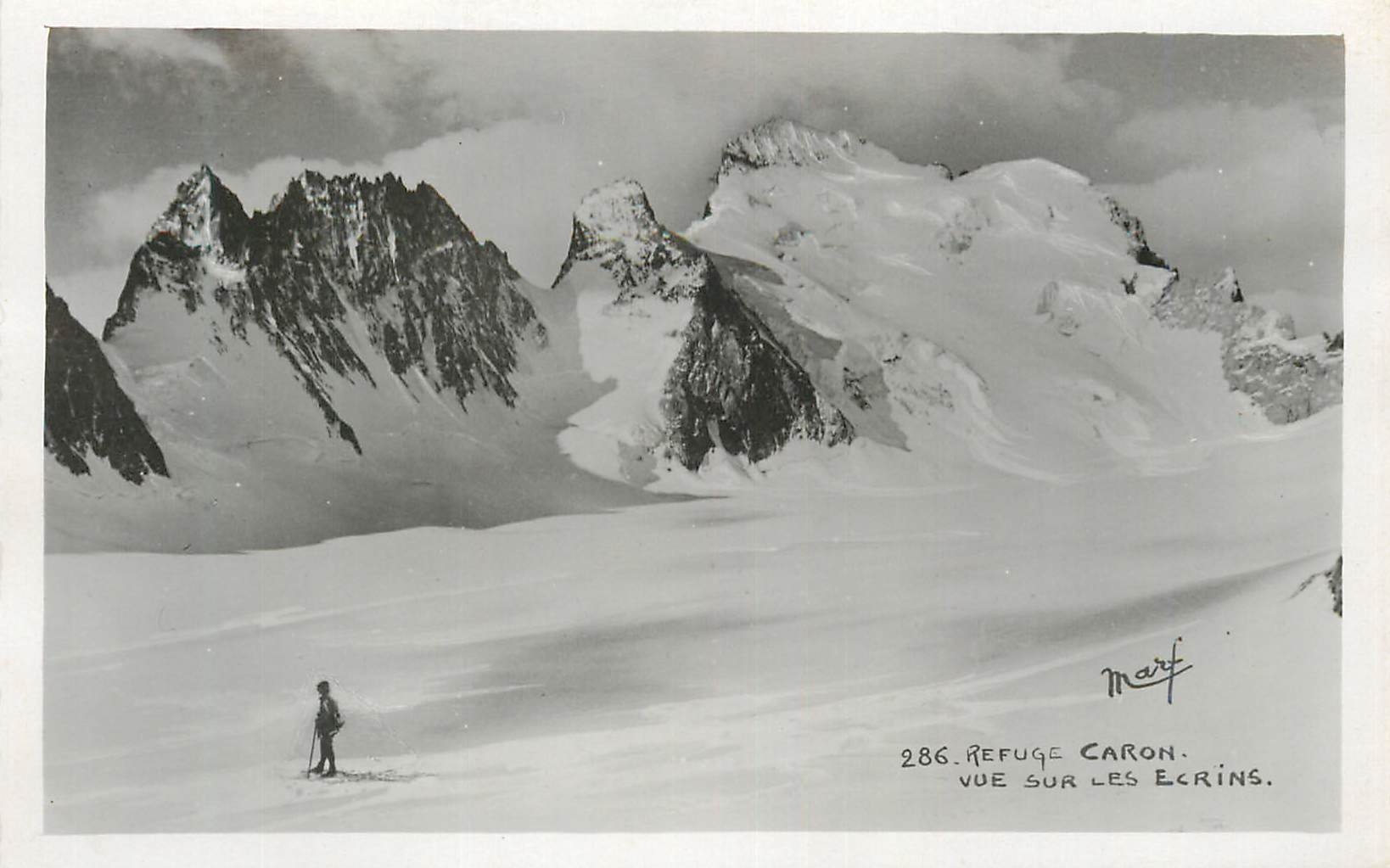 CPM 286 refuge caron vue sur les ecrins
