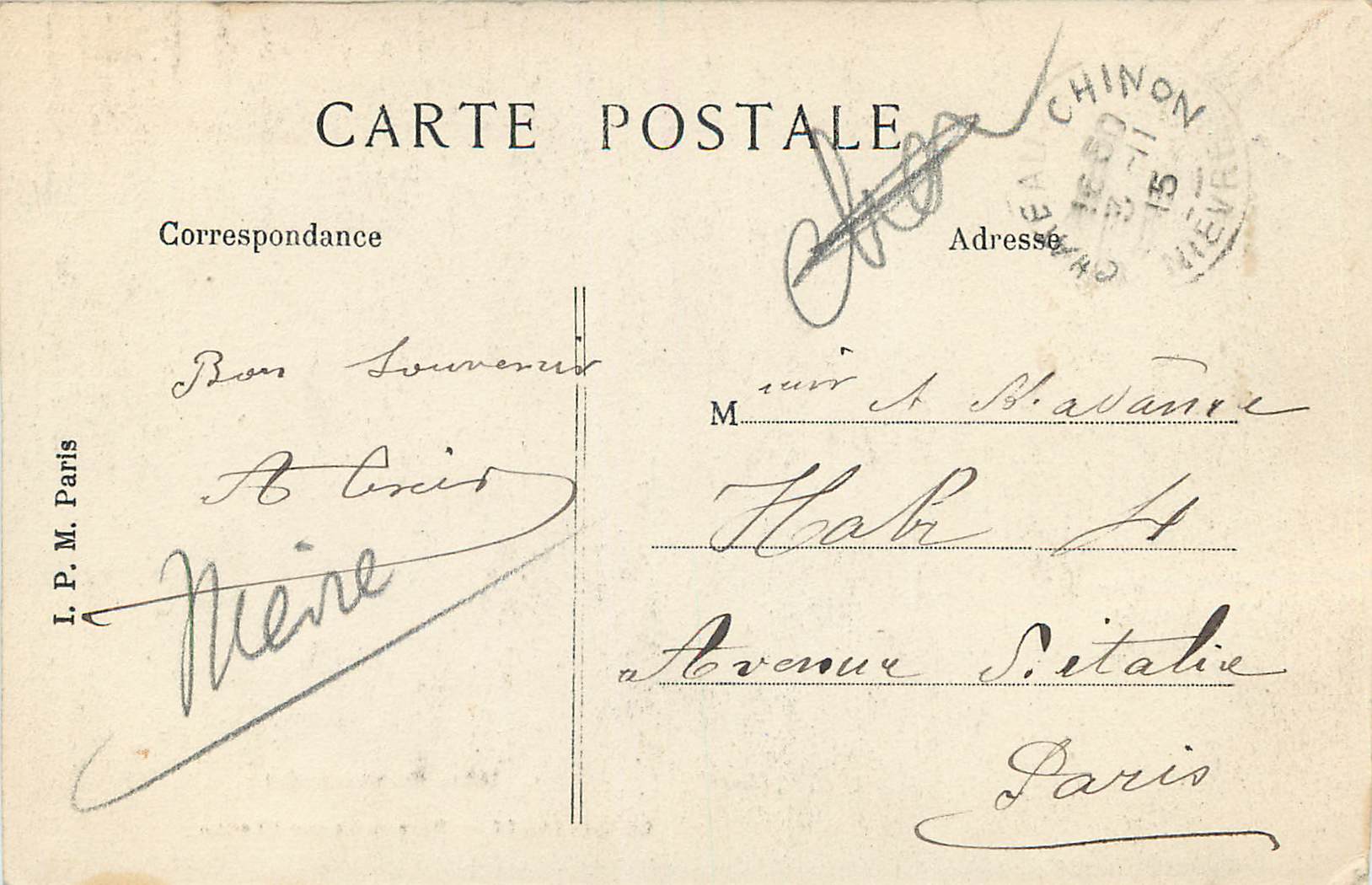 CPA Le chatelet passerelle sur l yvonne — Rückseite