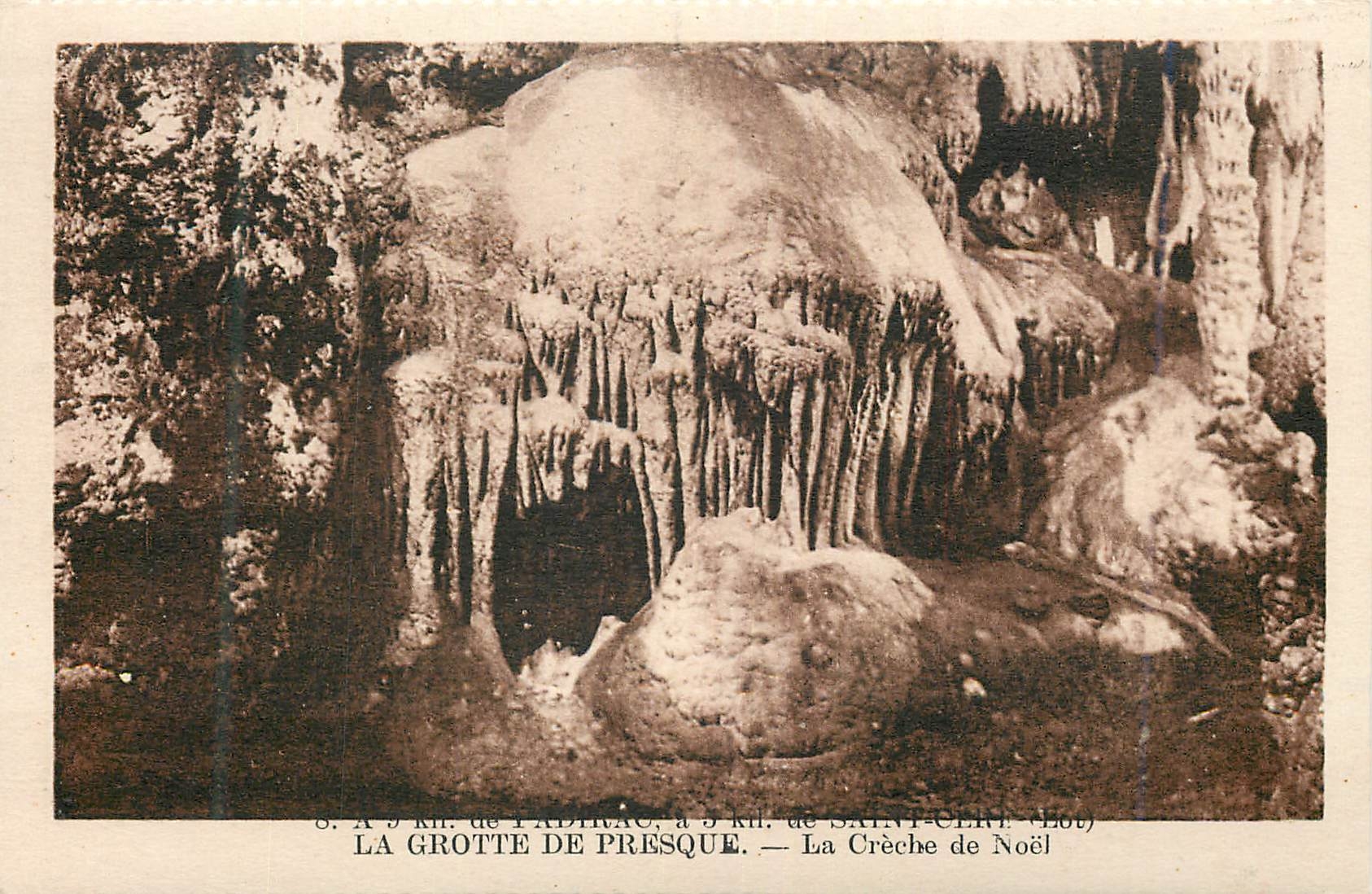 La Grotte de Présque — La Crèche de Noël — Reprod. Interdite