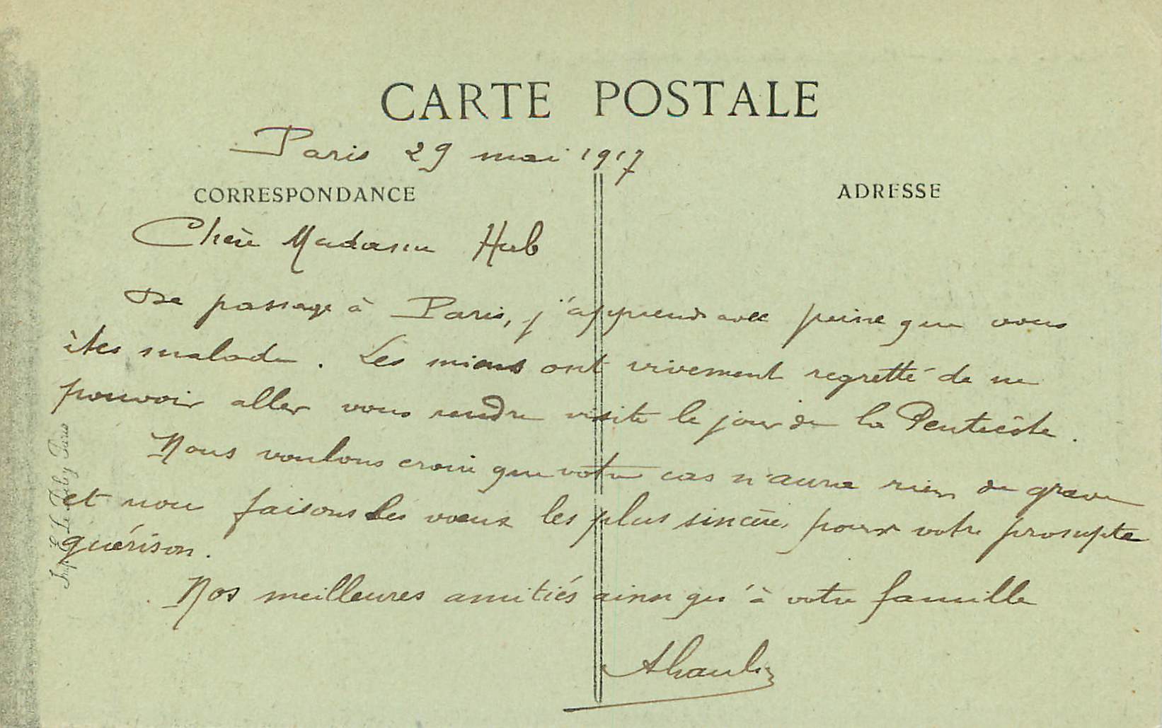 PARIS — Cascade du Bois de Boulogne — Édition C. D. n° 4150 — Rückseite