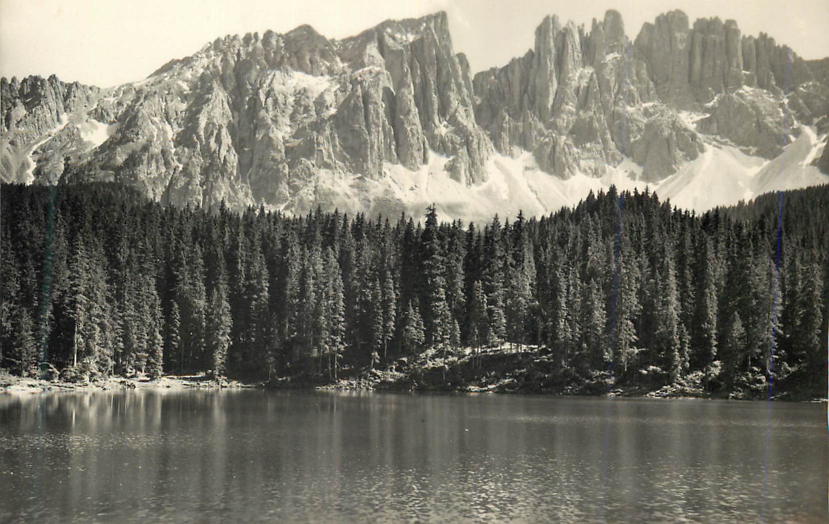 CPM Lago di carezza m 1530 verso il latemar m 2846