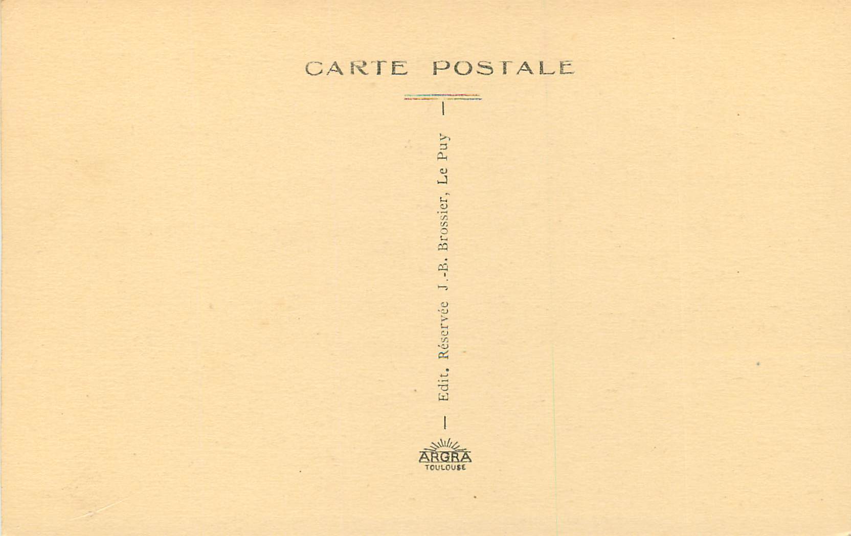 CPA Le puy en velay vuc generale et perspective des cevennes — Verso