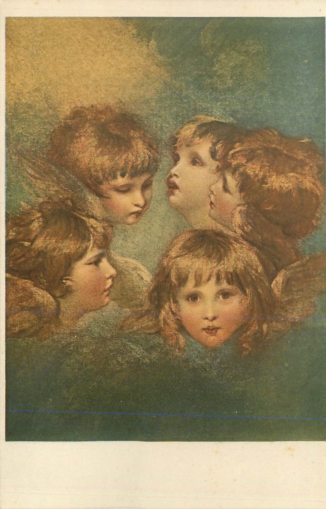 Têtes d'anges — Reynolds (1723-1792) — National Gallery, London — N° 602 — Éditeur Eliotipia Roberto Hoesch, Milano