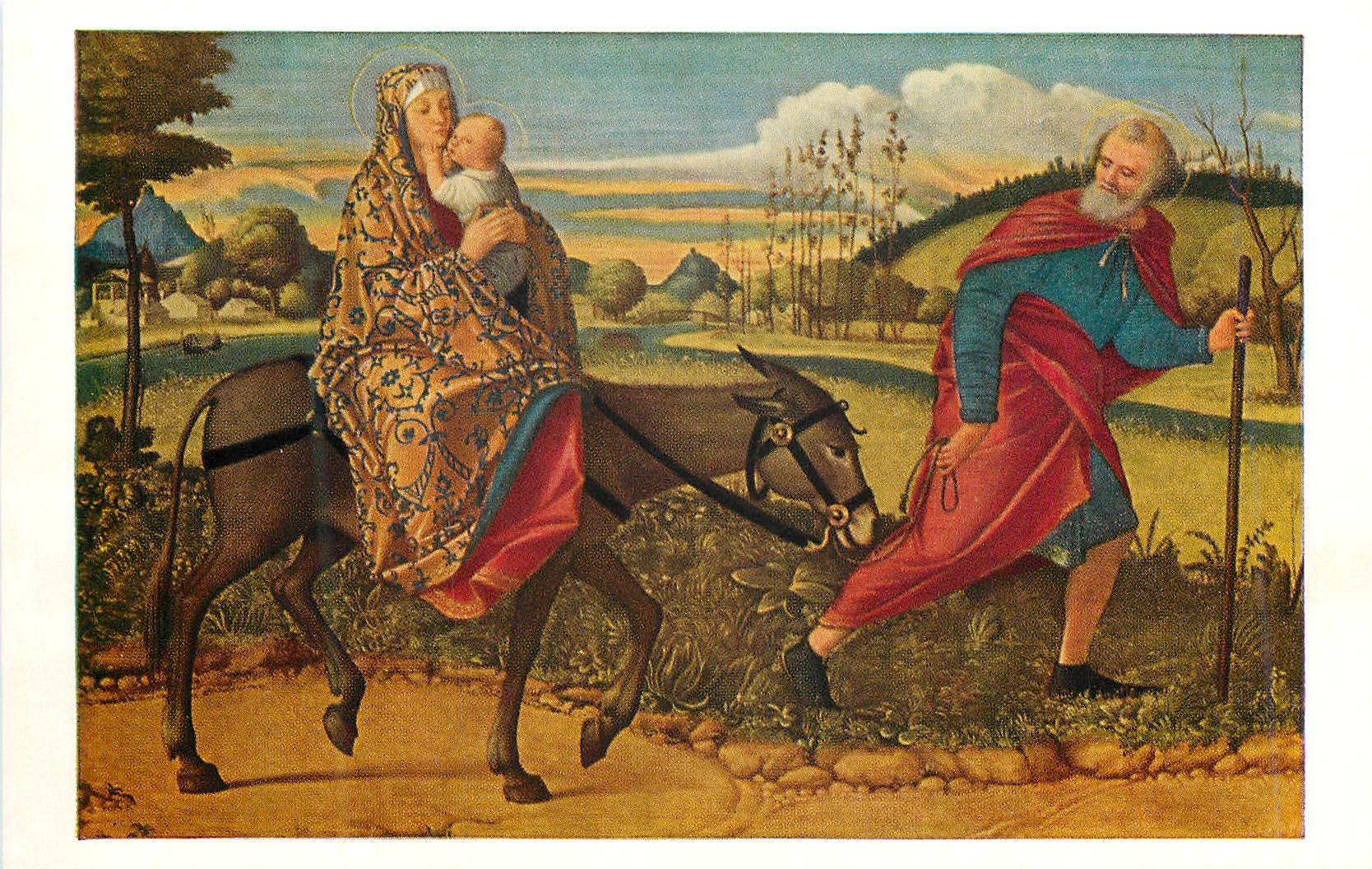 CPA The flight into egypt by giovanni bellini(1430 1156) mello collection