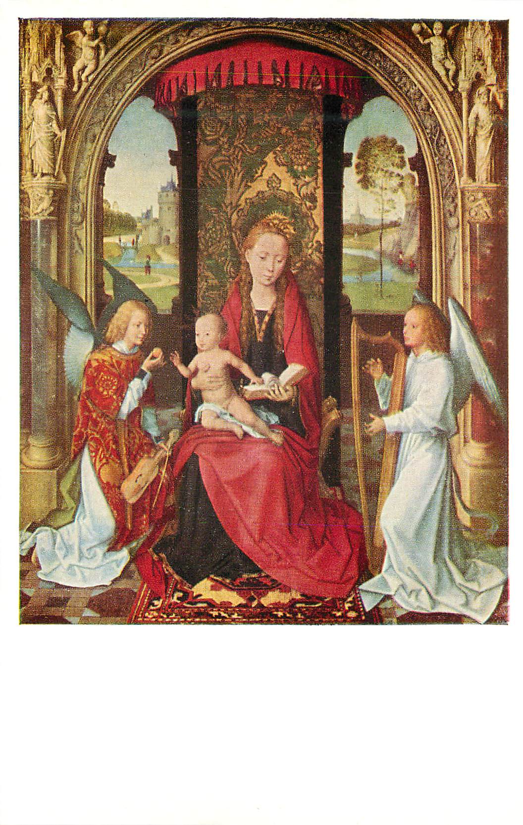 CPA Madonna and  child with angels by memling(1430 1435 1494) mellon collection