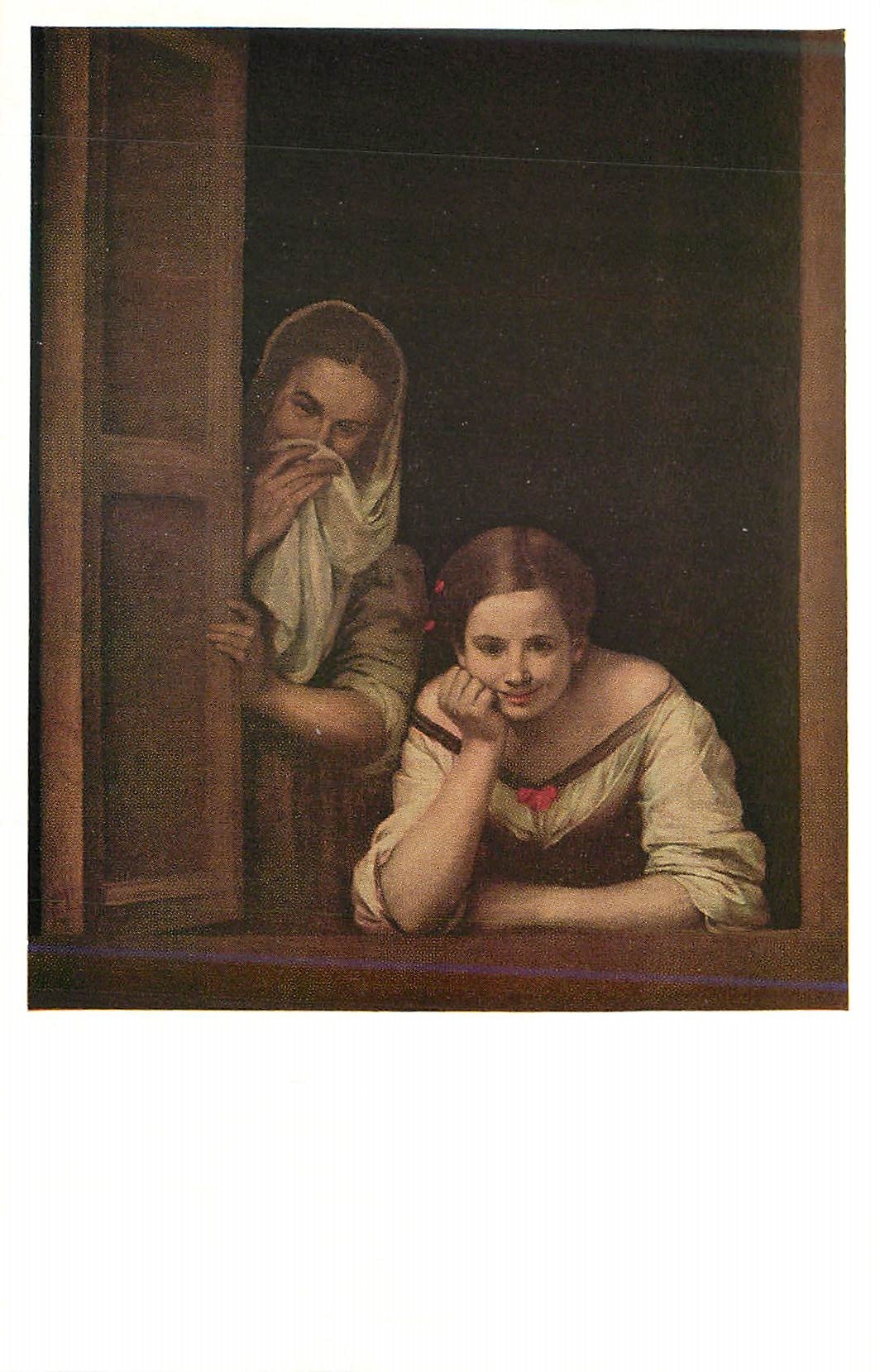 CPA 642 a girl and her duenna by murillo(1617 1682) widener collection