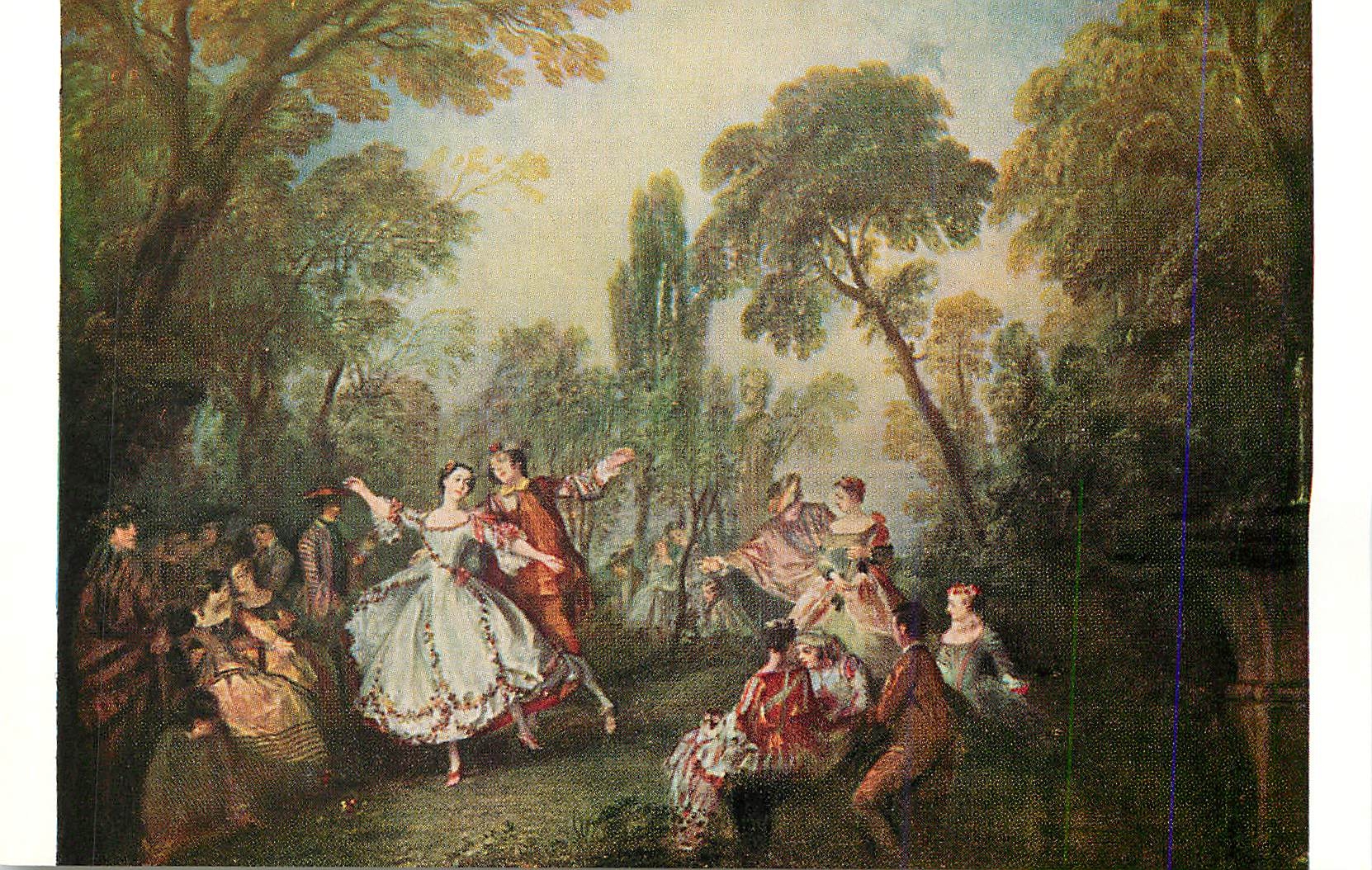 CPA 89 la camarco dancing by lancret(1690 1743) mellon collection
