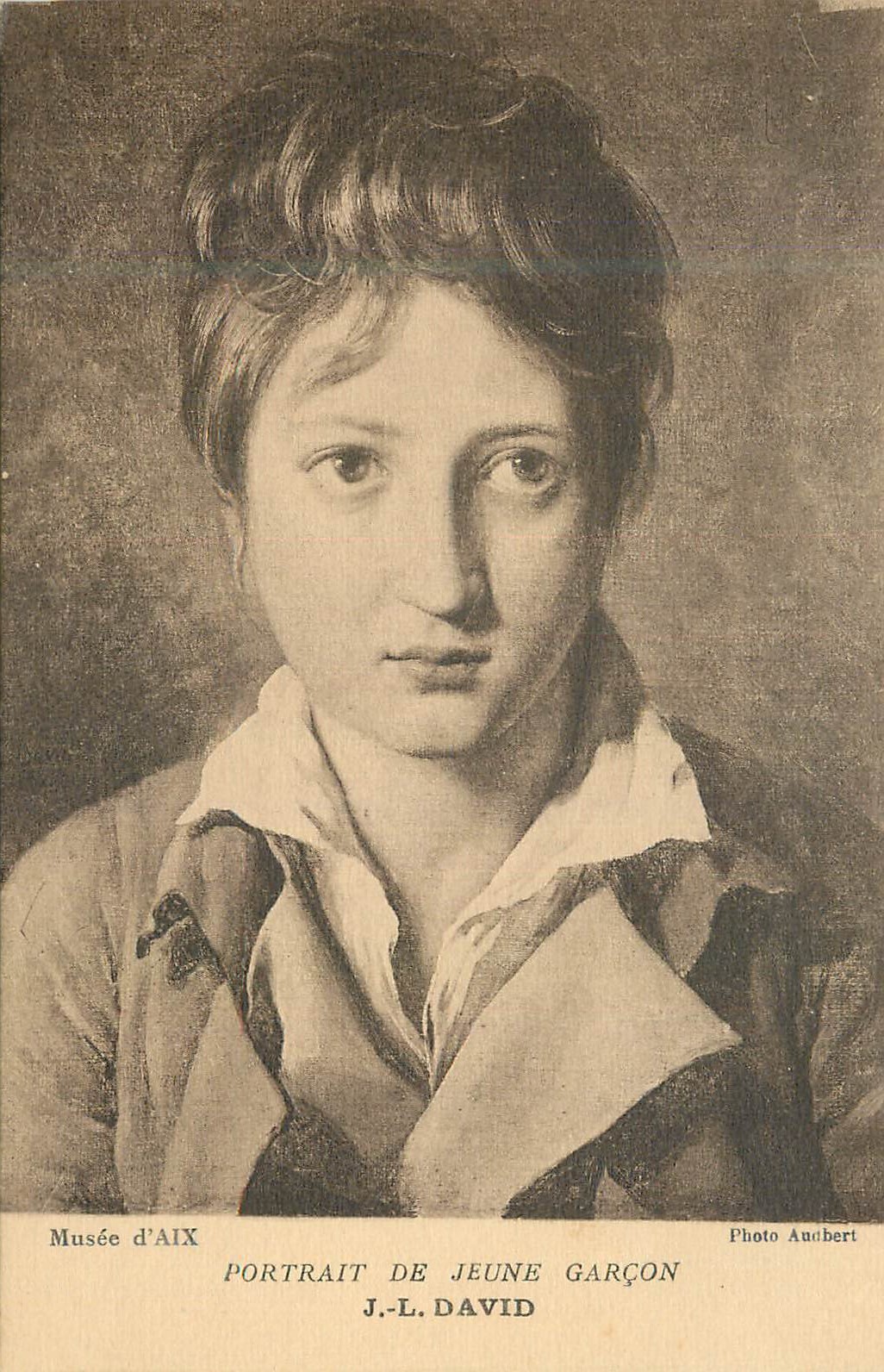 CPA Musee d aix portrait de jeune garcon j l david