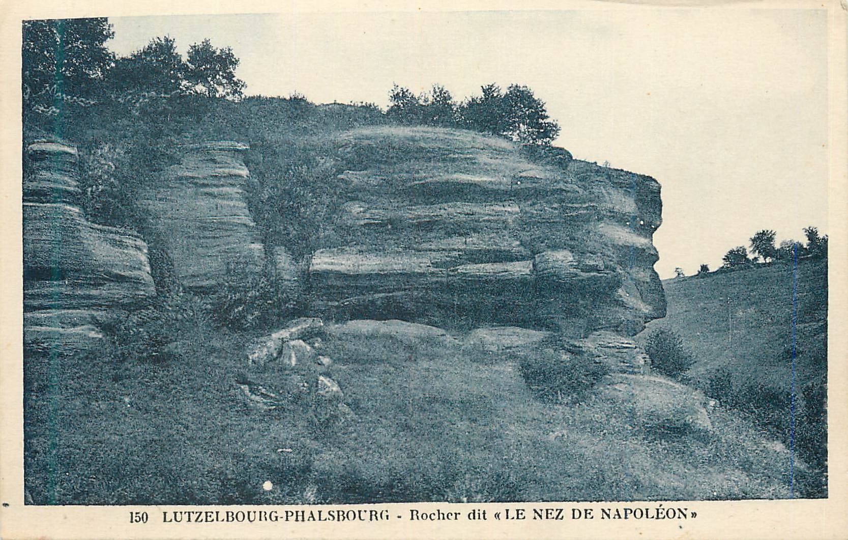 CPA 150 lutzelbourg phalsbourg rocher dit le nez de napoleon