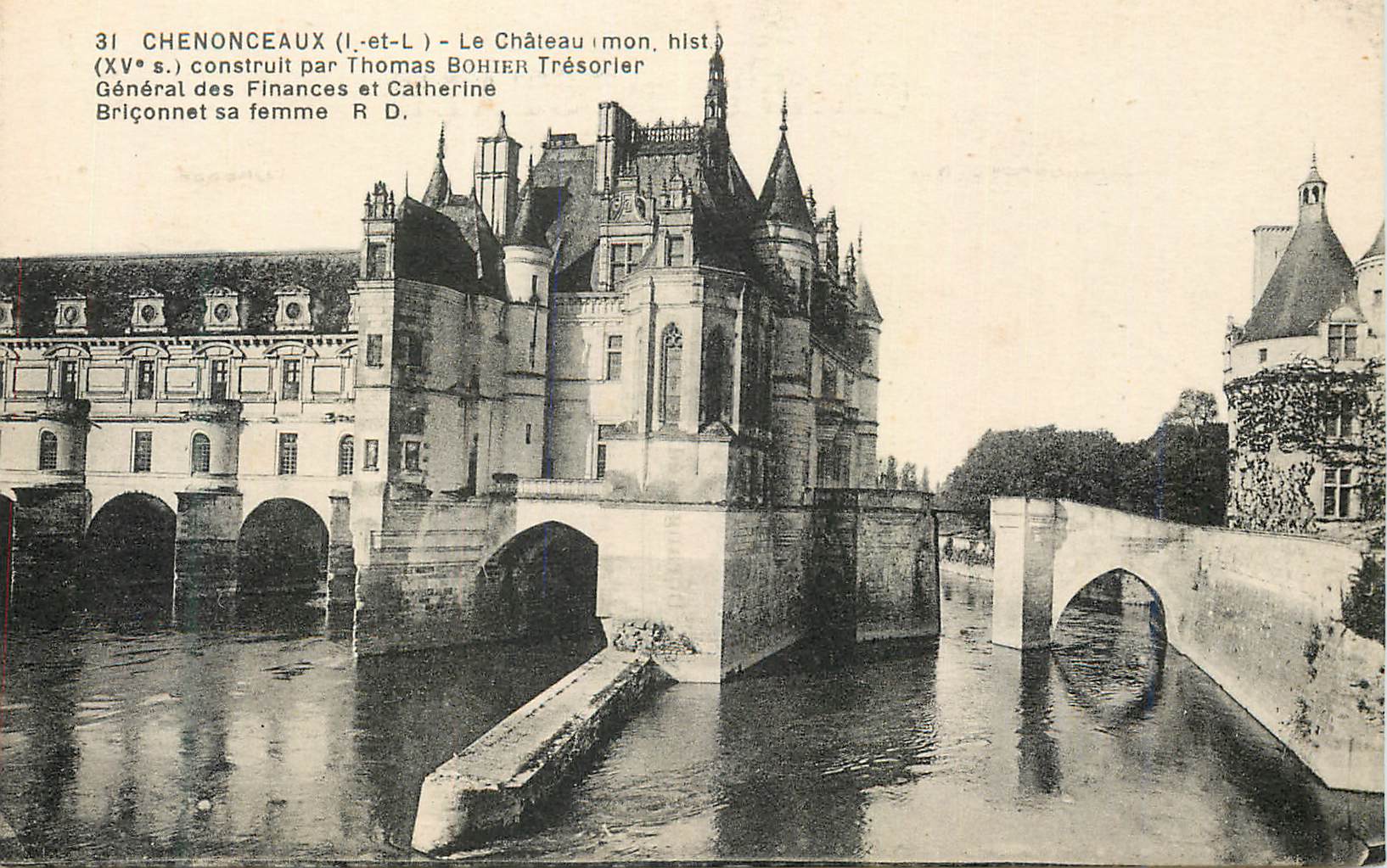 CPA 31 chenonceaux(i et l) le chateau (mon hist)(xve s) construit par thomas bohier